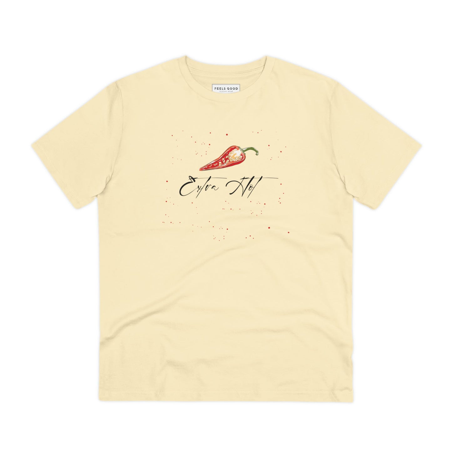 This feminist t-shirt is bold, stylish, and ethical—the feminist 'Extra Hot' organic cotton t-shirt.