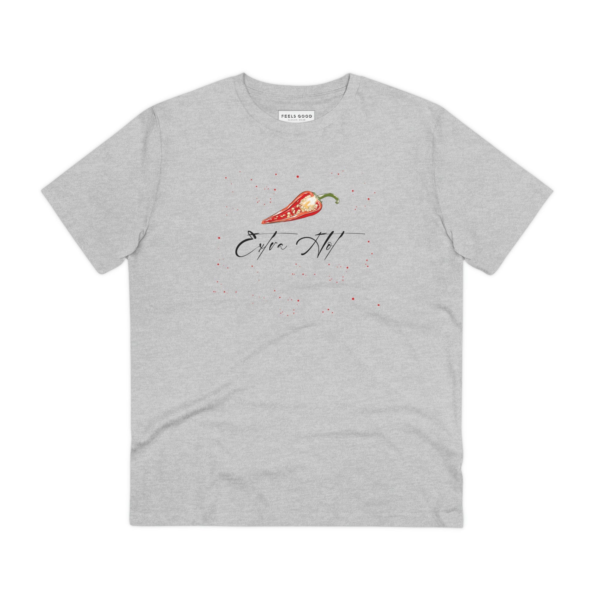 Rock a stylish black tshirt women will love—the feminist 'Extra Hot' organic cotton t-shirt.