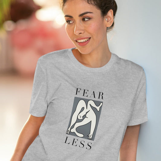 The feminist 'Fear Less' organic cotton t-shirt is the perfect neutral tee for every activist.
