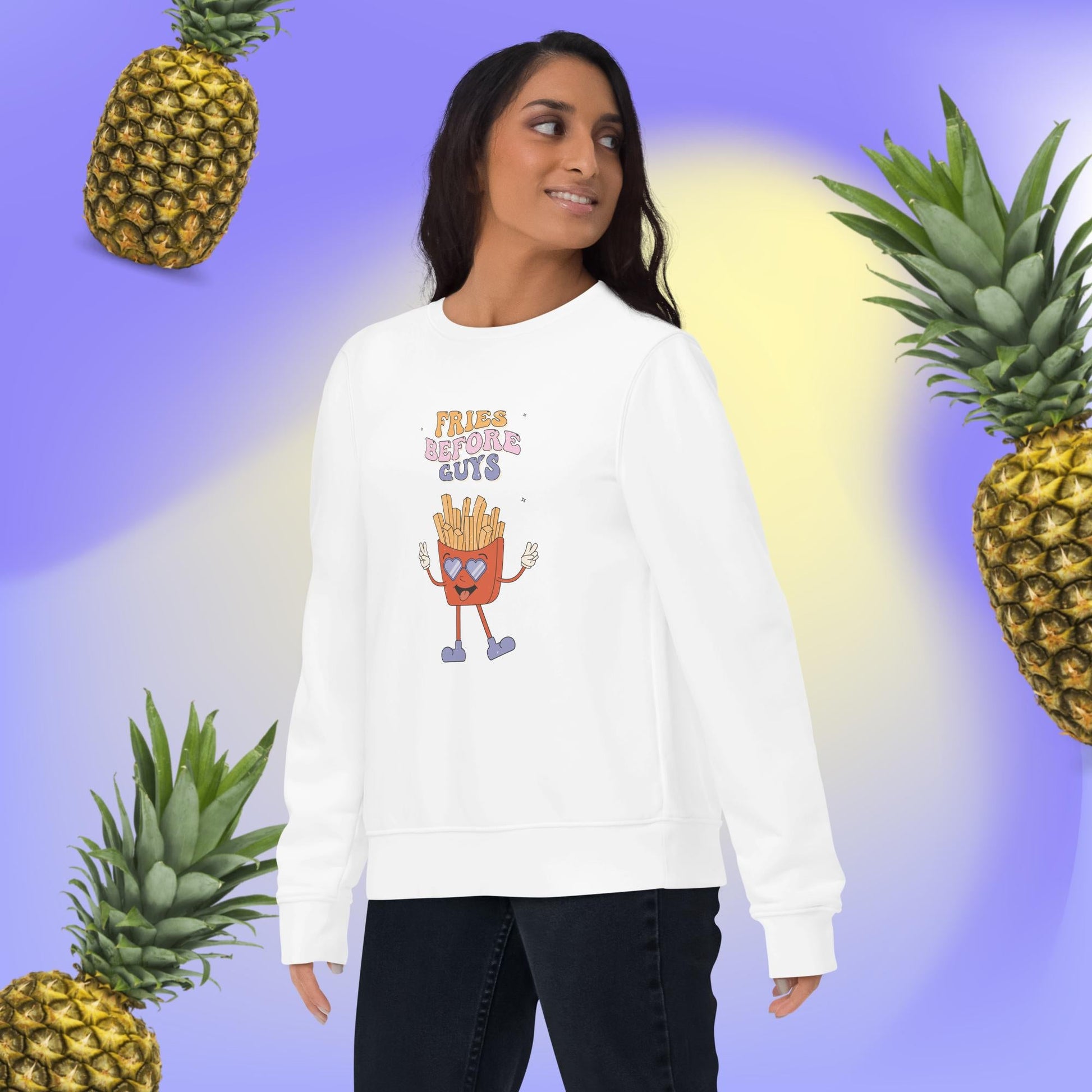 Rock a bold look with our feminist slogan sweatshirt—organic, ethical & made for you.