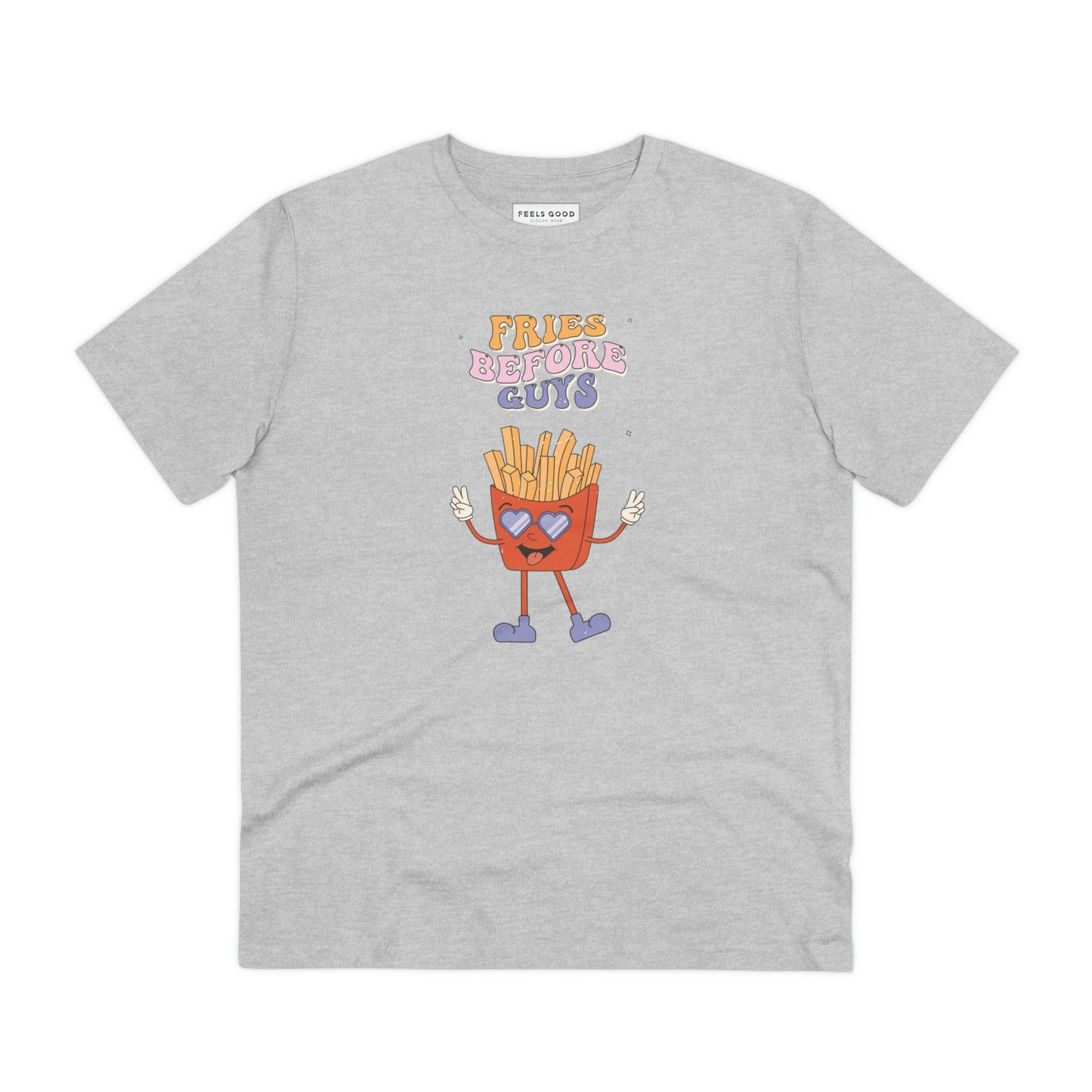 The feminist 'Fries Before Guys' organic cotton T-shirt is a black T-shirt women will love.