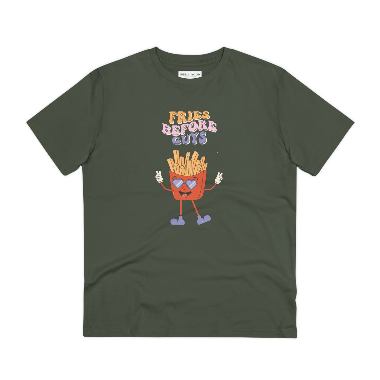 A gender-neutral must-have: the feminist 'Fries Before Guys' organic cotton T-shirt—shop now!