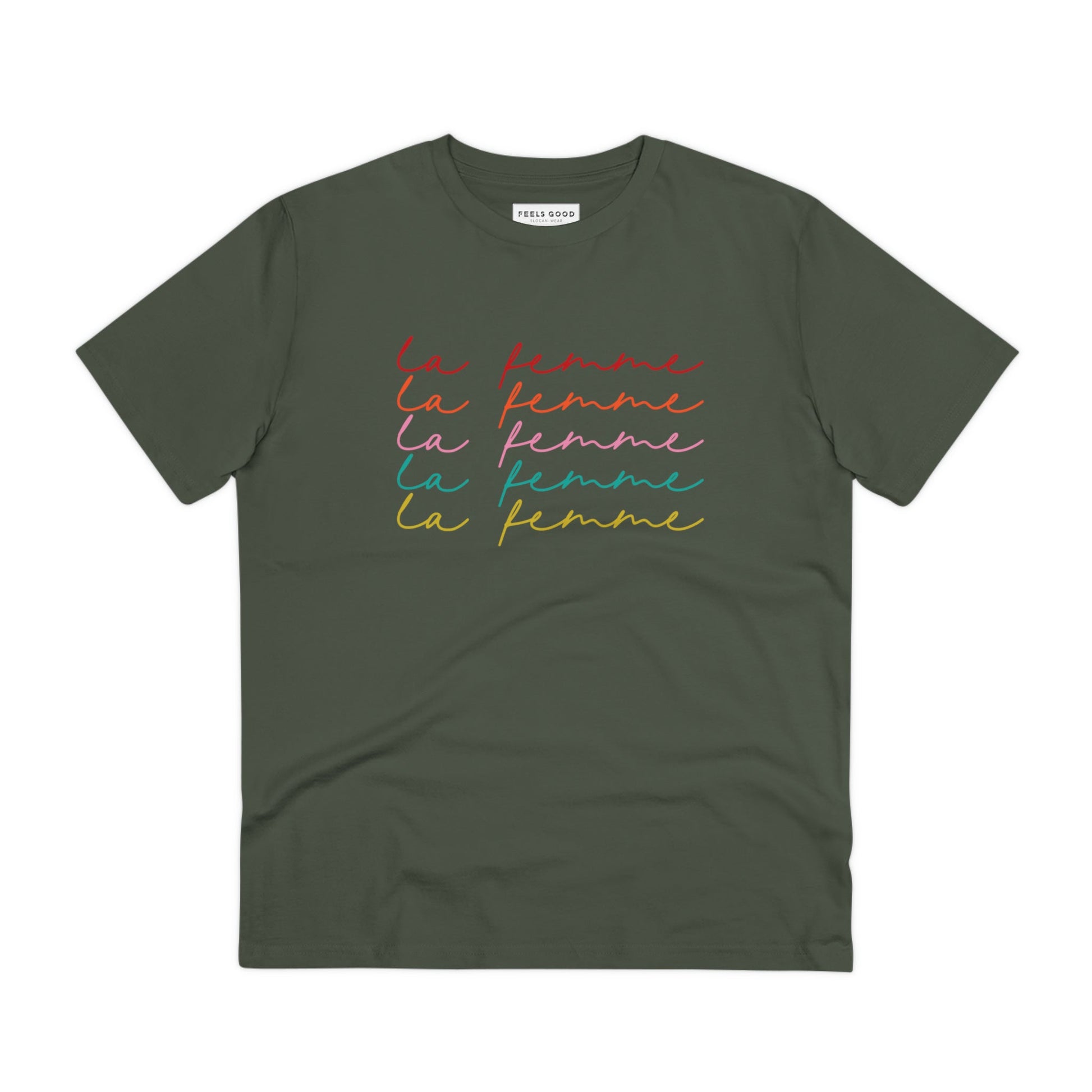 Feminist 'La Femme' Organic Cotton T-shirt – everyday neutral t-shirts for changemakers

