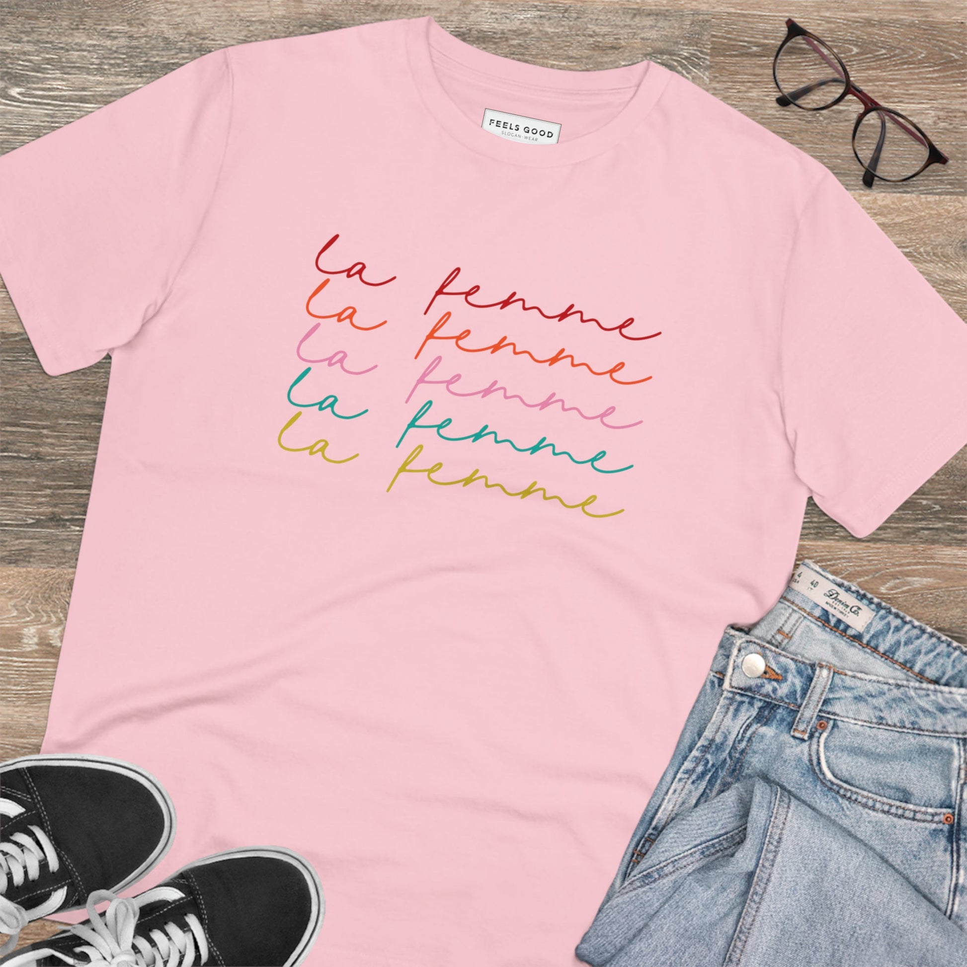Feminist 'La Femme' Organic Cotton T-shirt – gender-neutral t-shirts for modern activism

