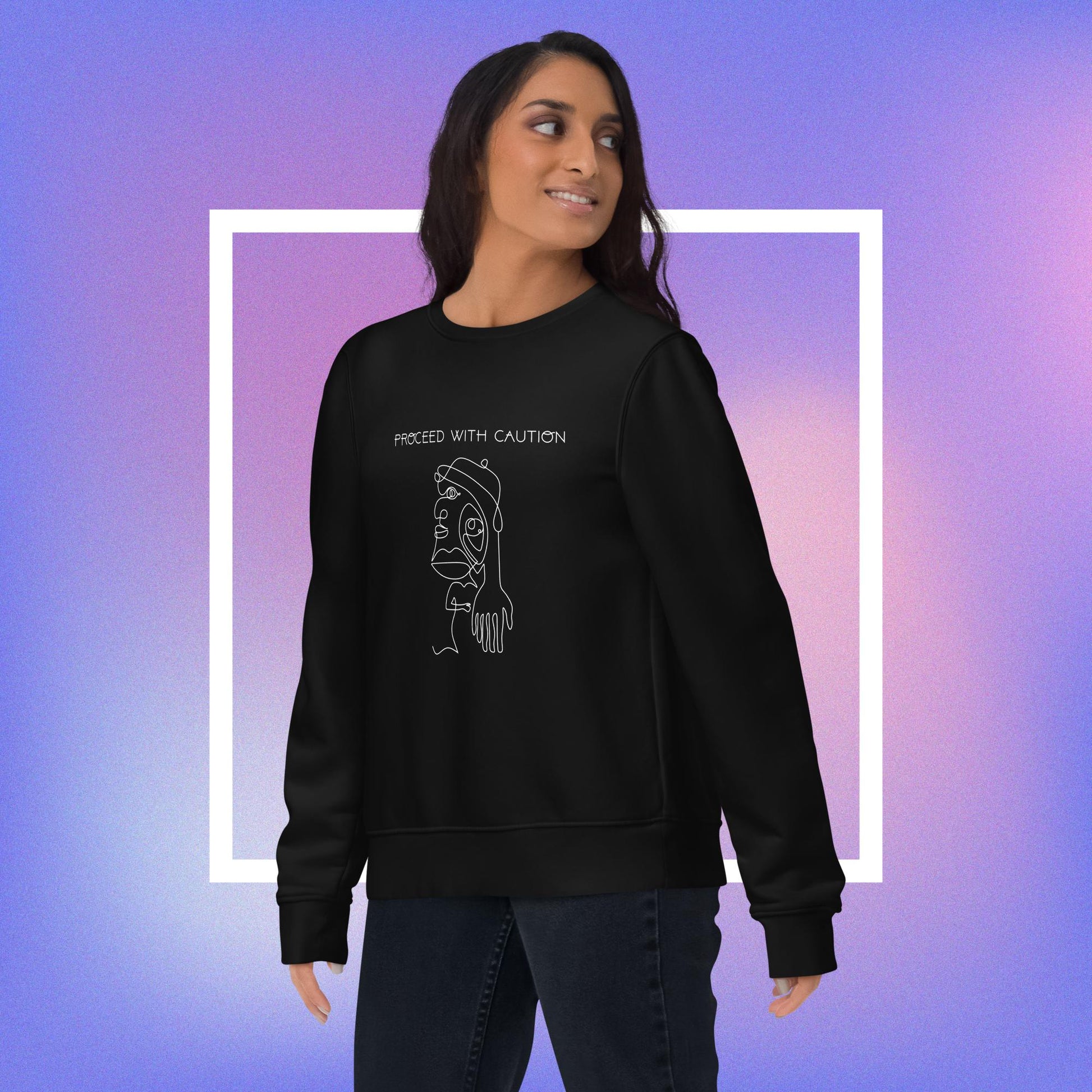 Express yourself with a feminist slogan sweatshirt, made with organic cotton for a bold, comfy fit.