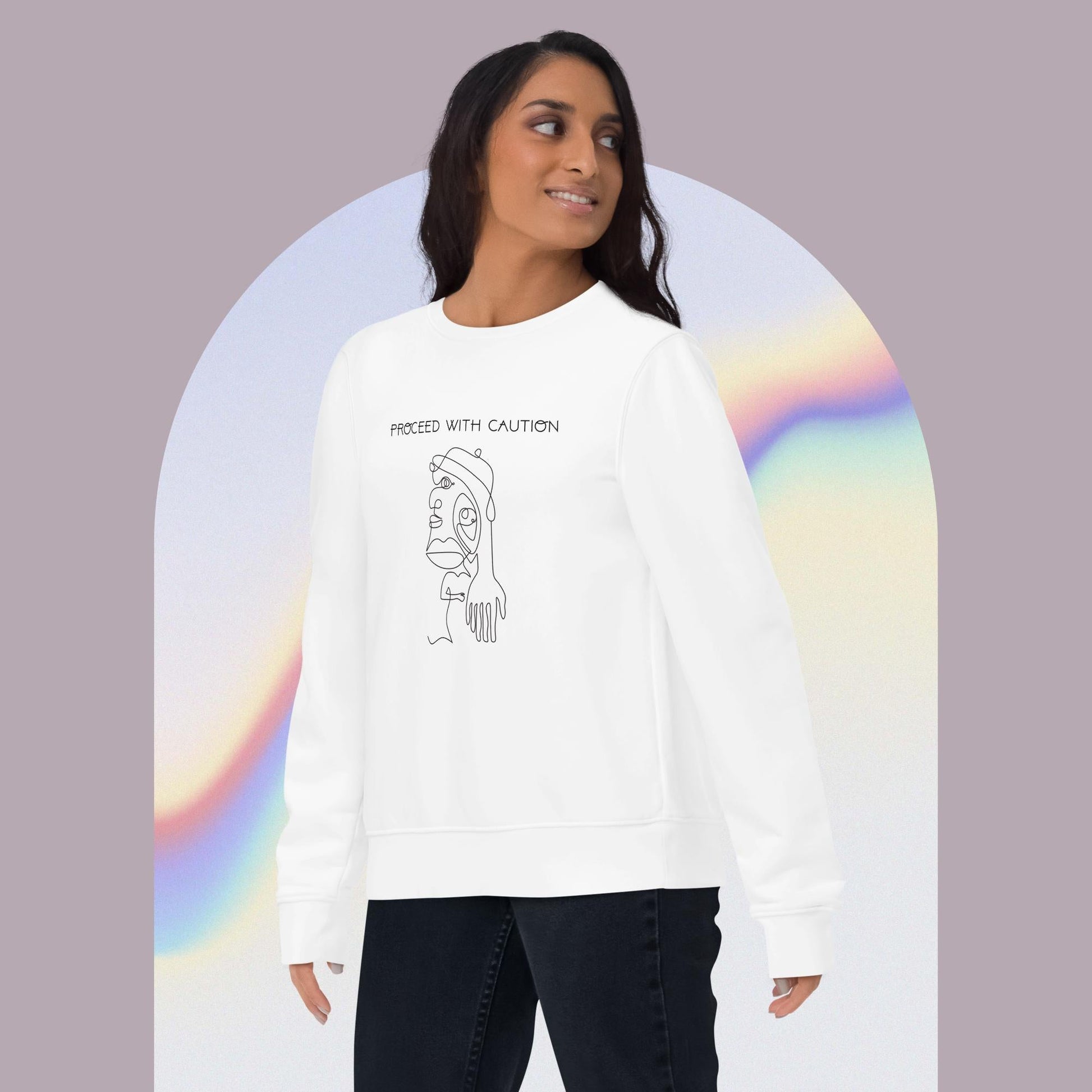 This feminist sweatshirt is designed for comfort and activism—100% organic cotton and empowering.