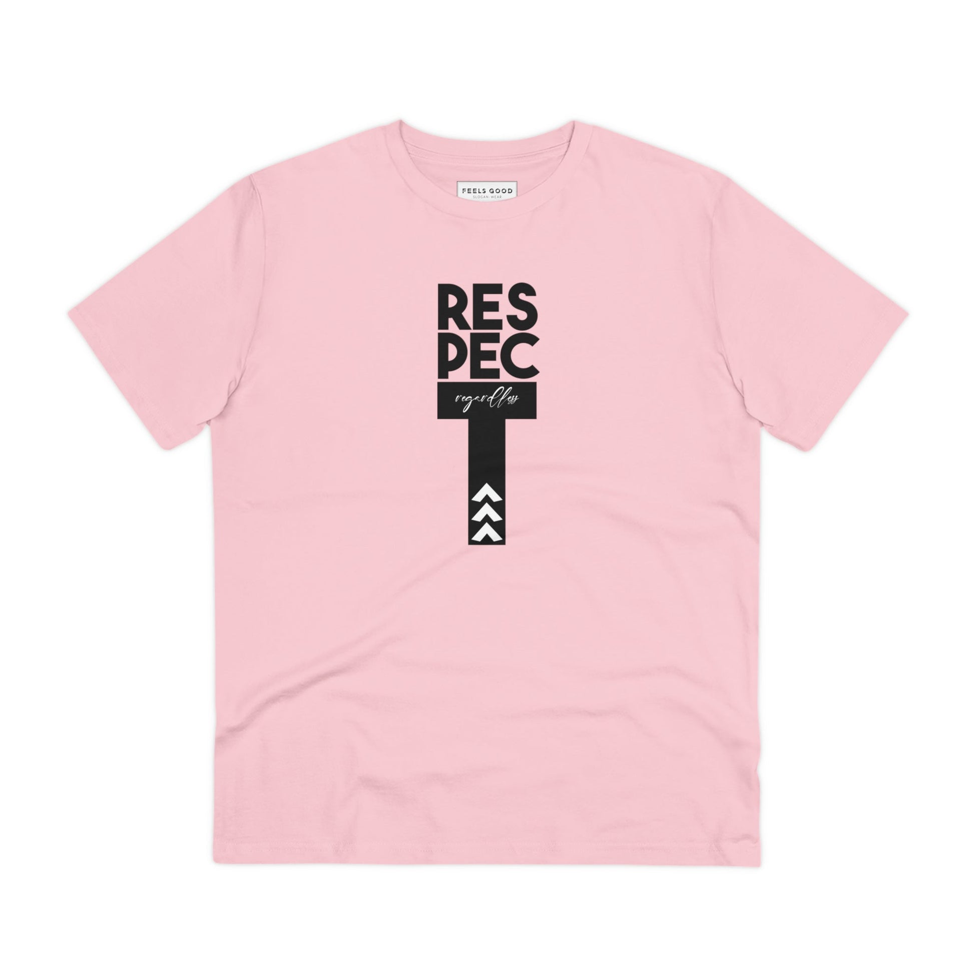 This feminist 'Respect Regardless' organic cotton t-shirt is a must-have for UK empowerment fashion.
