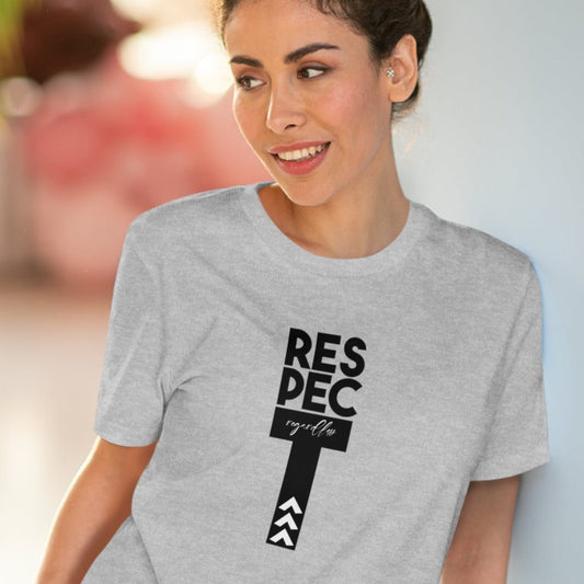 Wear activism with the feminist 'Respect Regardless' organic cotton t-shirt—a must-have slogan tee.