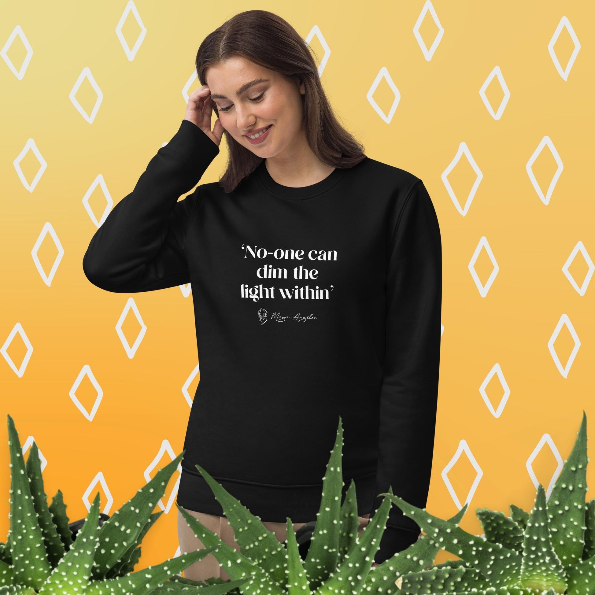 Feminist 'Shine On' Maya Organic Cotton Sweatshirt – comfy and bold slogan wear

