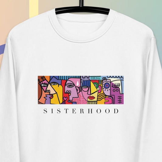 Make a feminist statement with the Feminist 'Sisterhood' organic cotton sweatshirt – wear it with pride.
