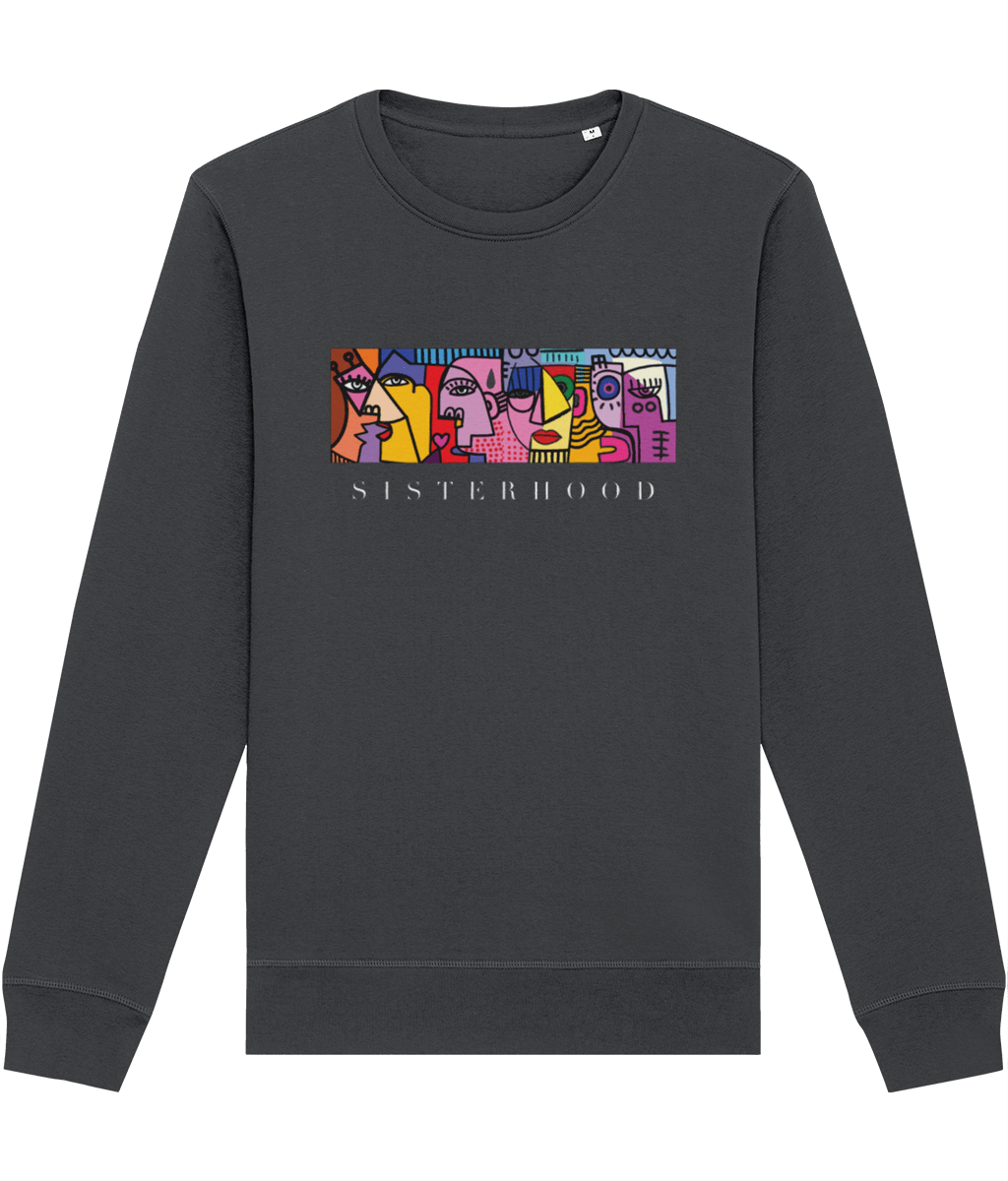 Make a statement with the Feminist 'Sisterhood' organic cotton sweatshirt – soft, stylish, and powerful.
