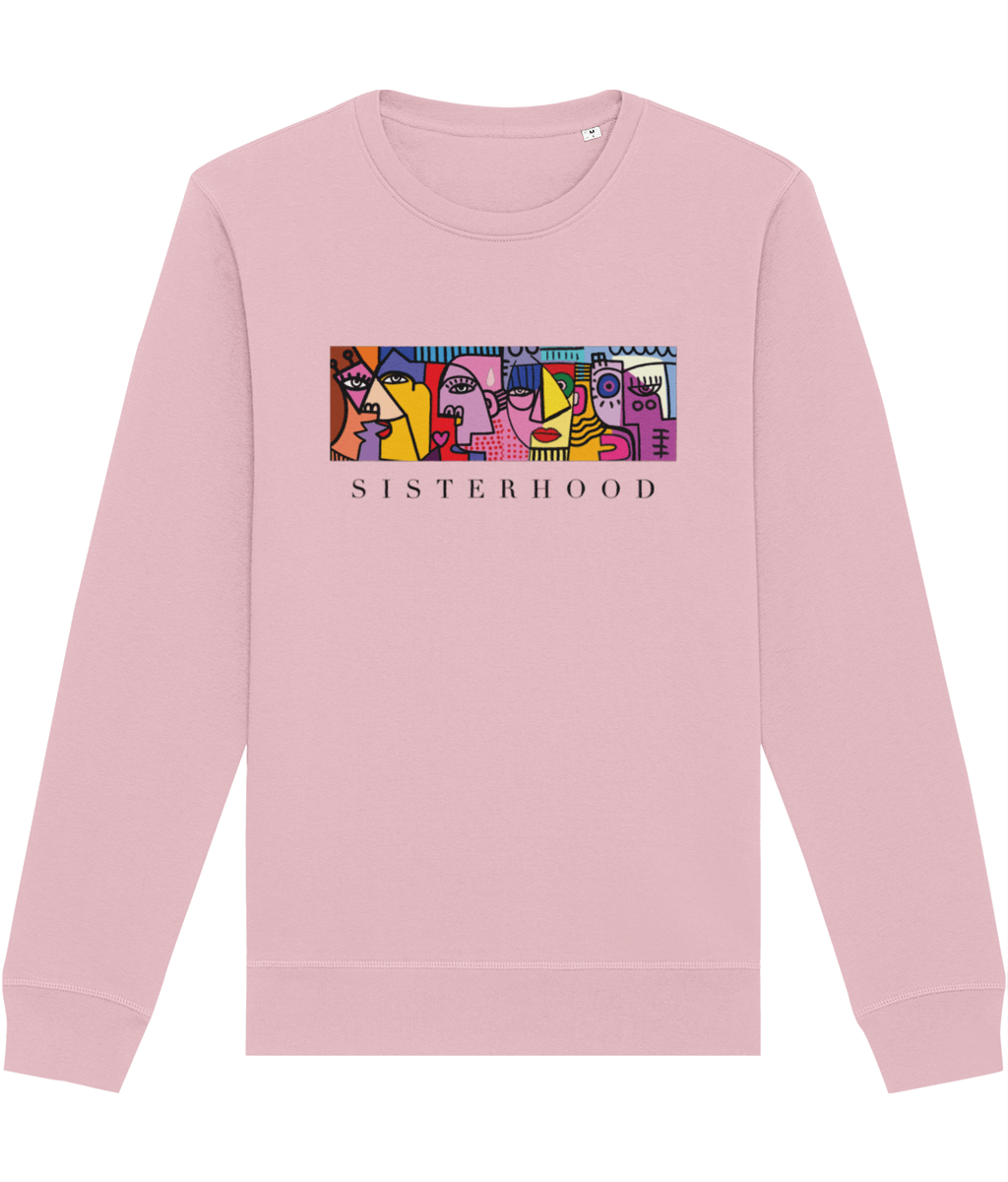 Make a bold feminist statement in the Feminist 'Sisterhood' organic cotton sweatshirt – shop today!