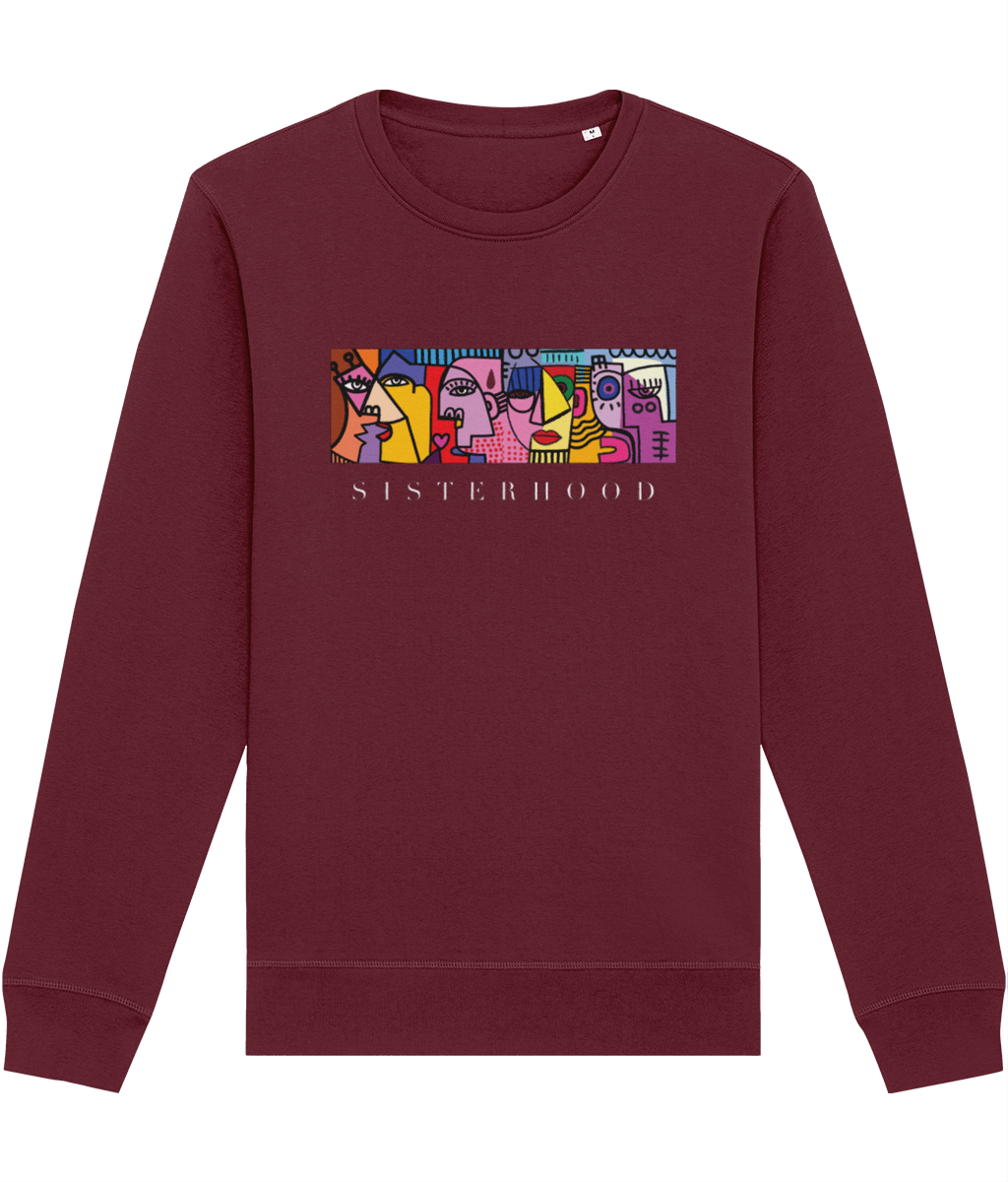 Express sisterhood proudly in the Feminist 'Sisterhood' organic cotton sweatshirt – wear it bold!