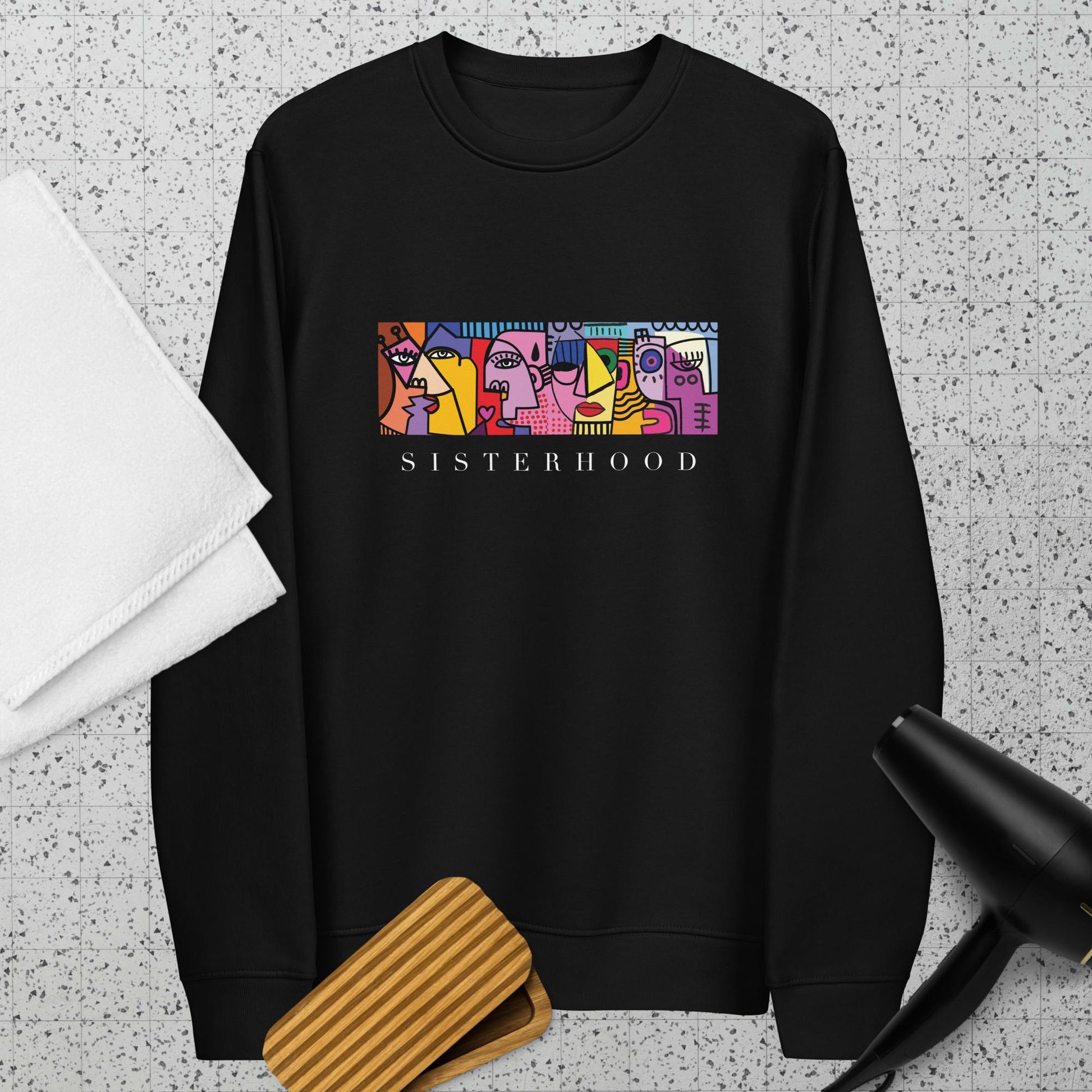 Stand for equality in the Feminist 'Sisterhood' organic cotton sweatshirt – a statement feminist sweatshirt.