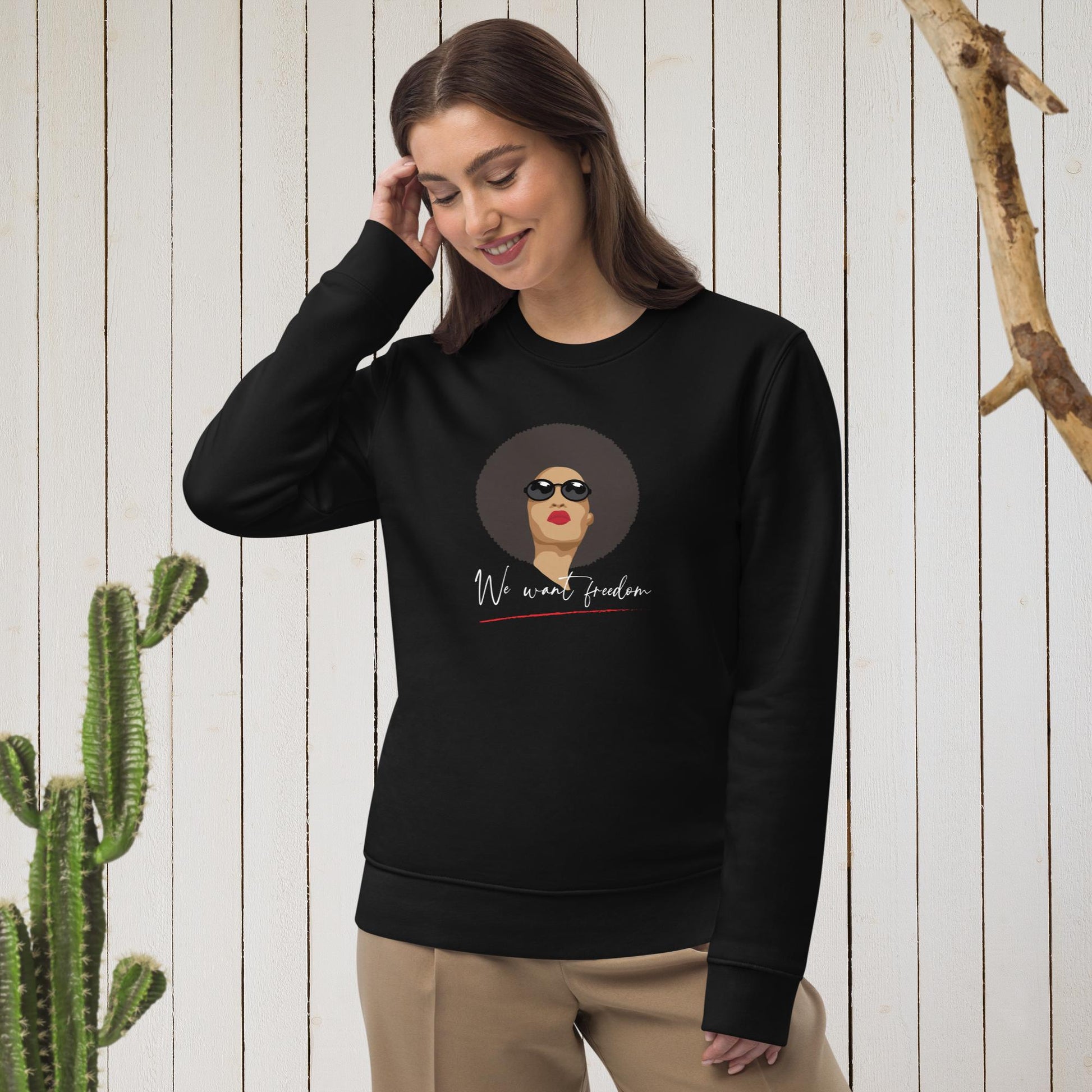 Rock equality with this feminist sweatshirt—100% organic cotton, comfy, and made for change.