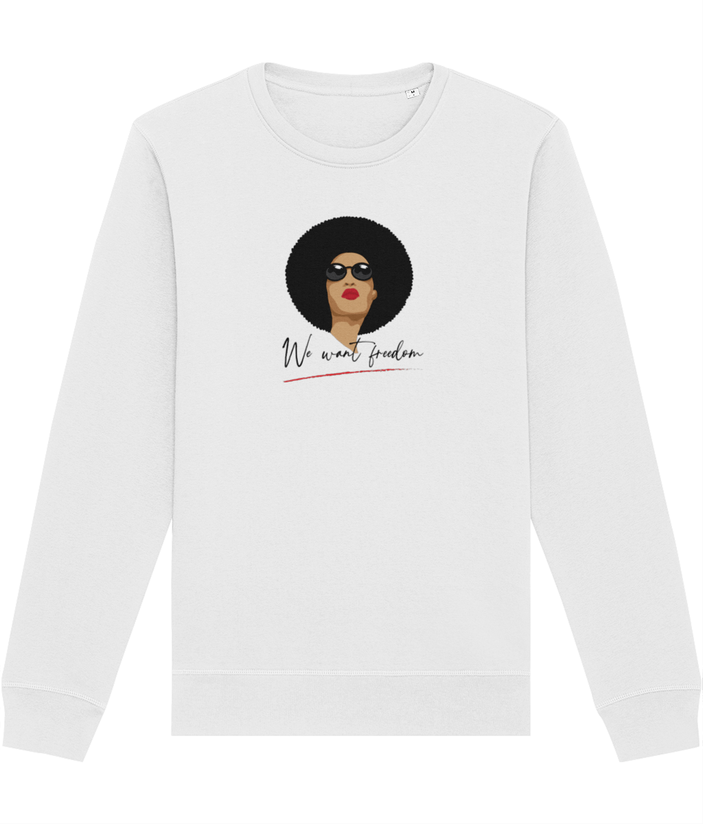 Stay warm and empowered in our feminist sweatshirt, ethically made for activists