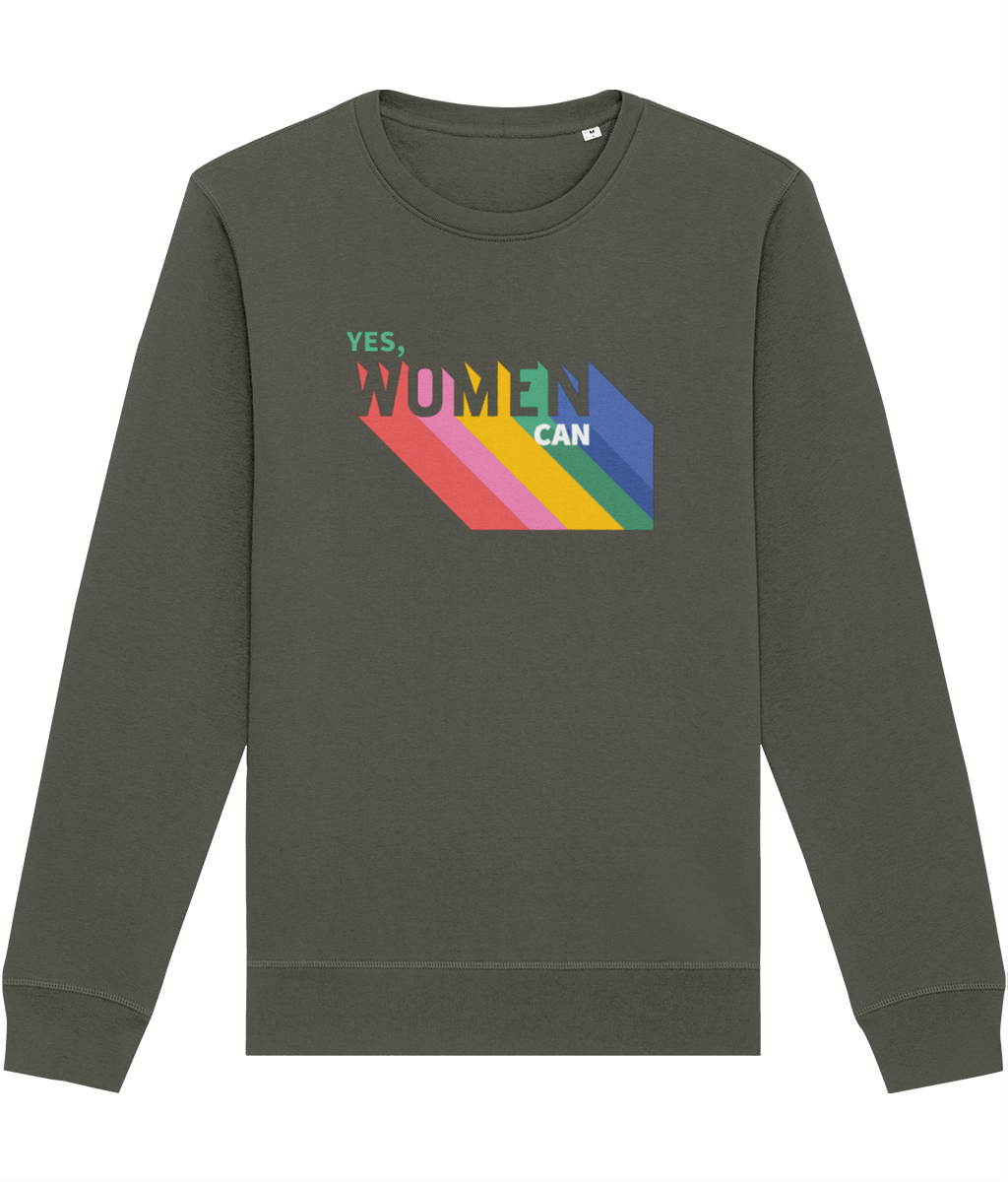 A must-have sweatshirt for women, combining ethical fashion with a powerful feminist message.