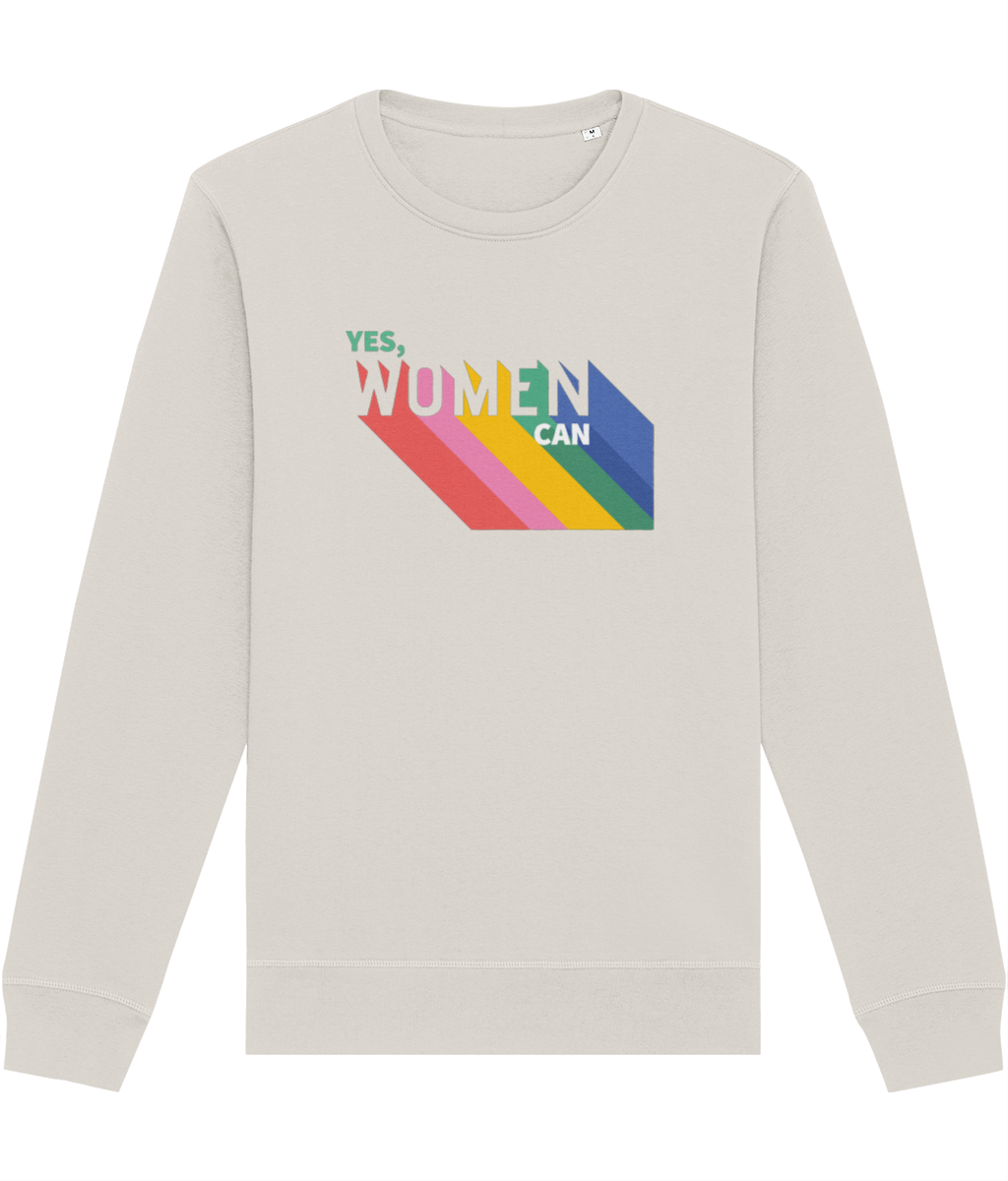 Feel empowered in the feminist 'Yes We Can' organic cotton sweatshirt, made for change-makers.