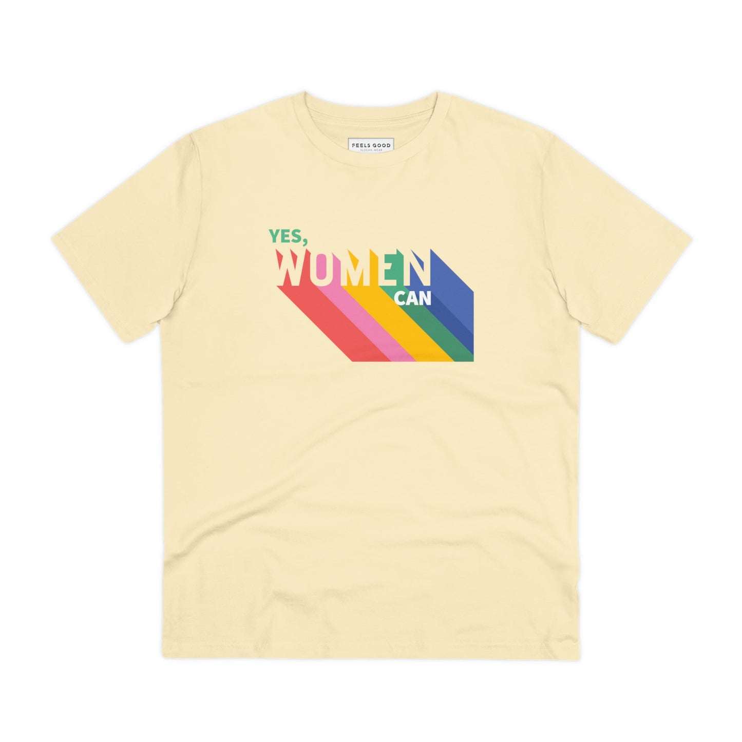 Stand for change in the feminist 'Yes We Can' organic cotton t-shirt—ethical, comfy, and fearless.