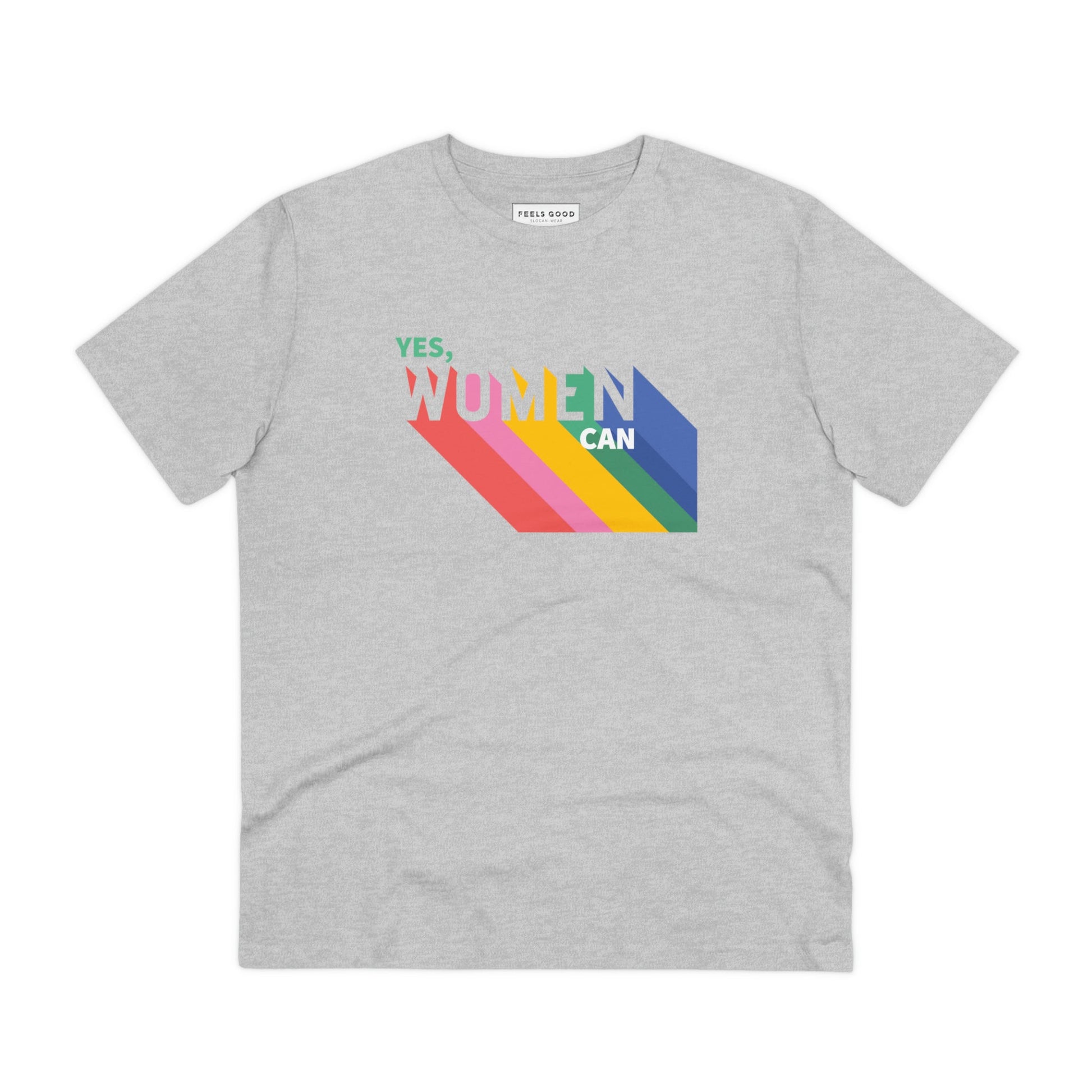 Choose empowerment with the feminist 'Yes We Can' organic cotton t-shirt—soft, stylish, and bold.