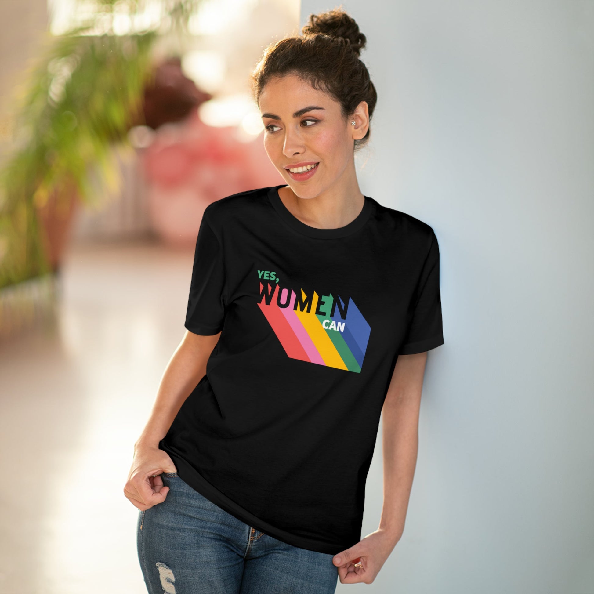 Stand for equality in the feminist 'Yes We Can' organic cotton t-shirt—ethical, soft, and unisex.