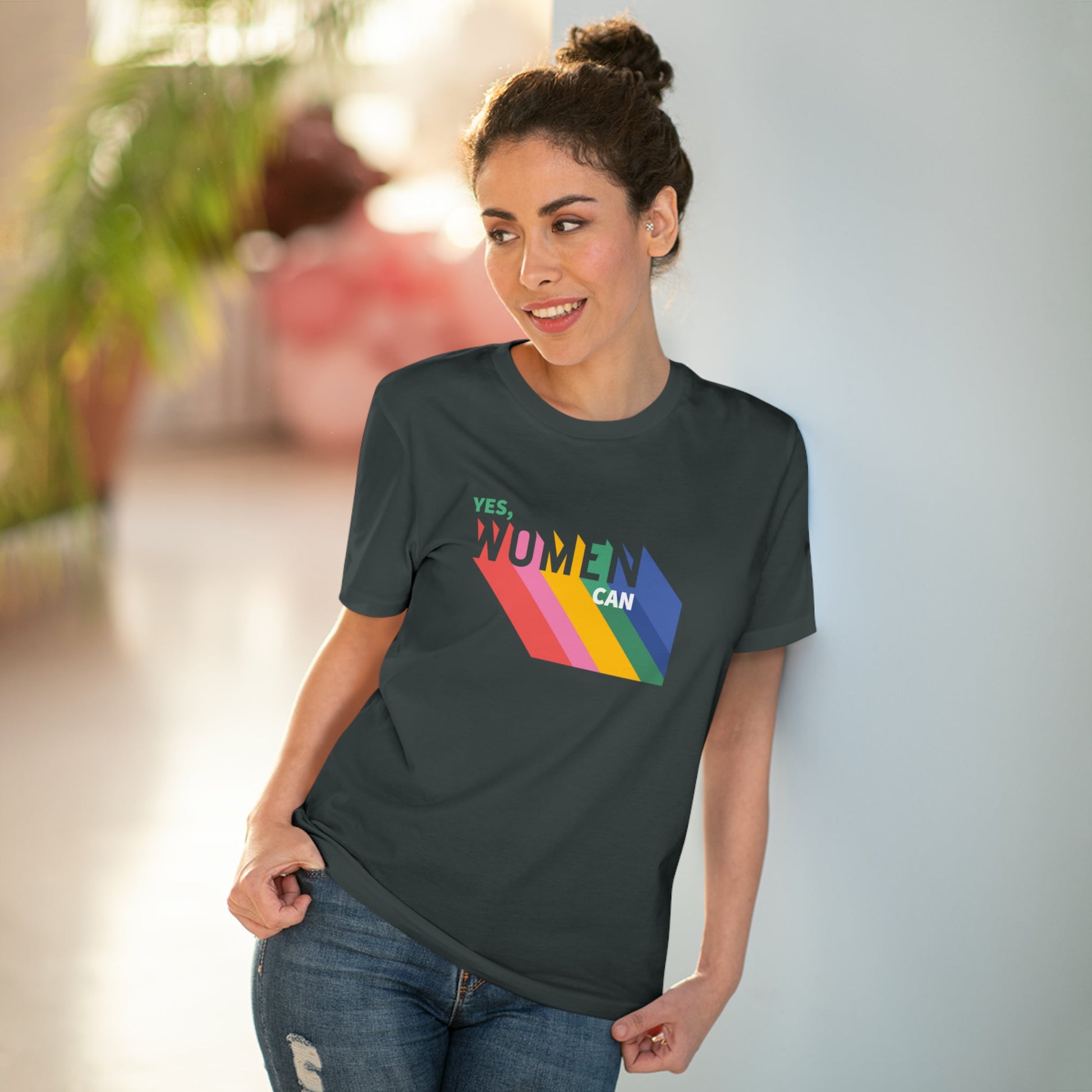 The feminist 'Yes We Can' organic cotton t-shirt—organic, unisex, and made for change-makers.