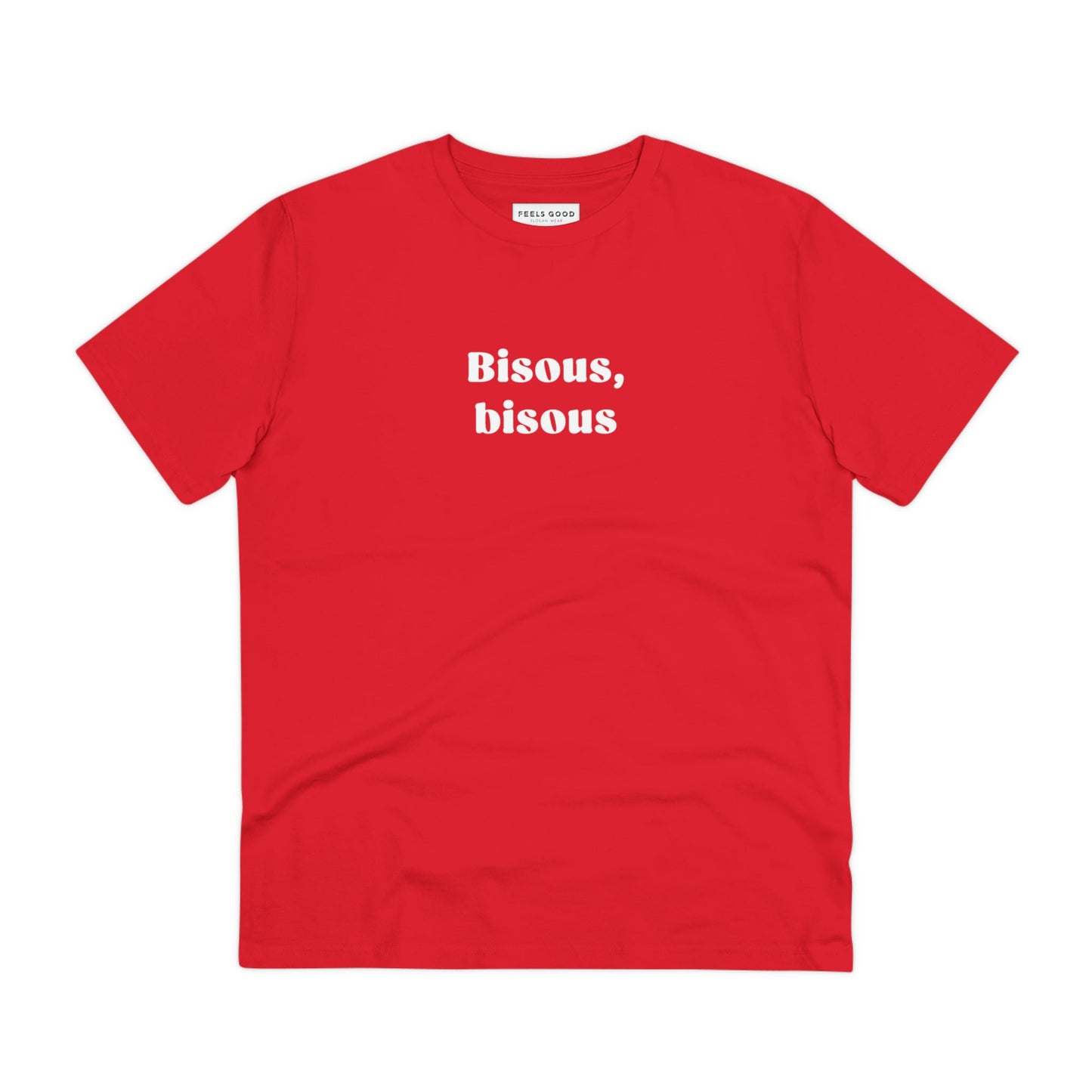 Unique and trendy, the Francophile 'French Kiss' Organic Cotton T-shirt is the perfect French slogan tee.