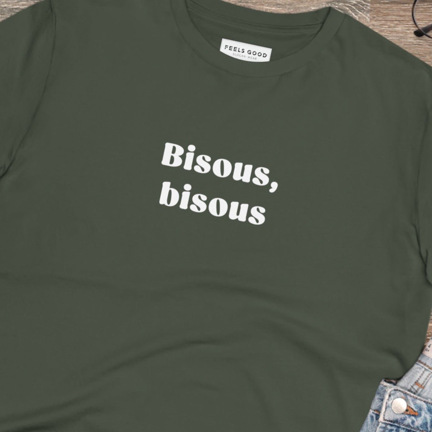 Love T-shirts in French? Get the playful Francophile 'French Kiss' Organic Cotton T-shirt today!