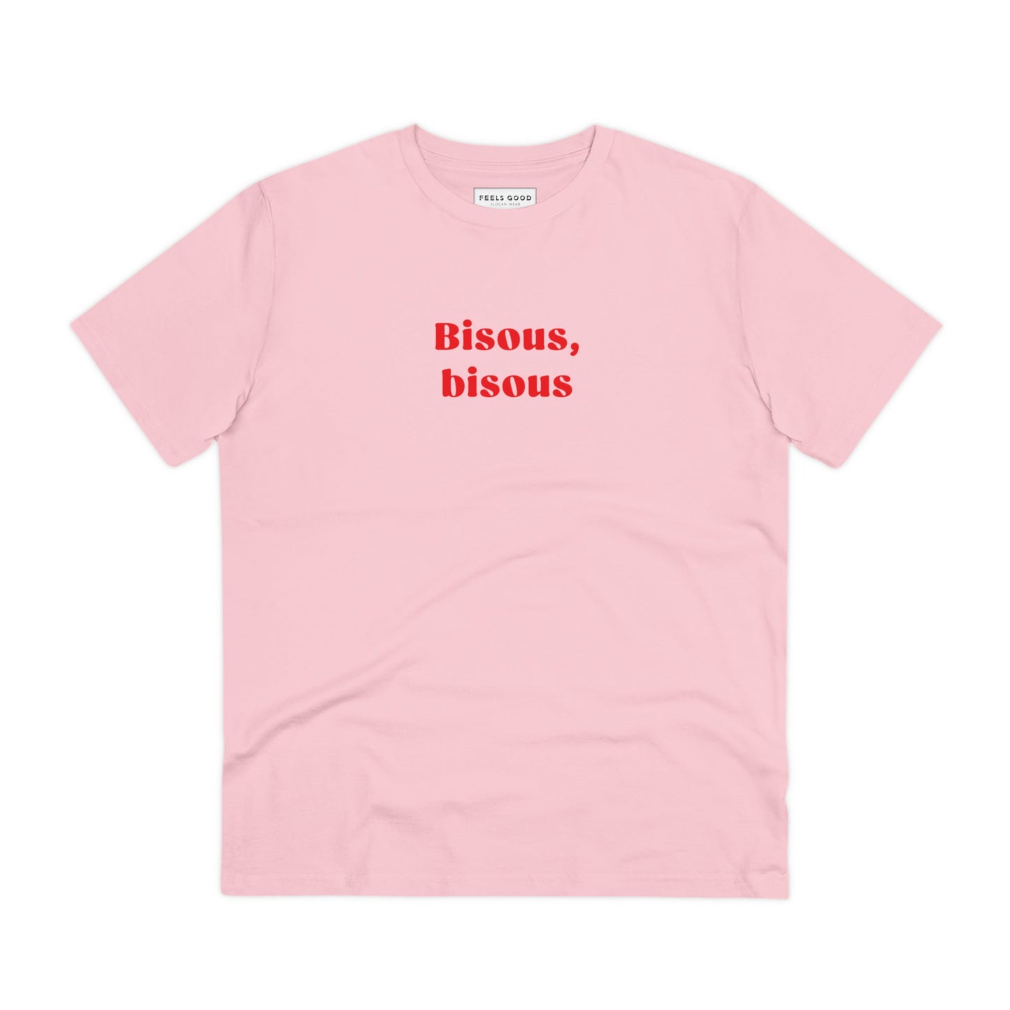 Wear a funny French quote with the Francophile 'French Kiss' Organic Cotton T-shirt in organic cotton.