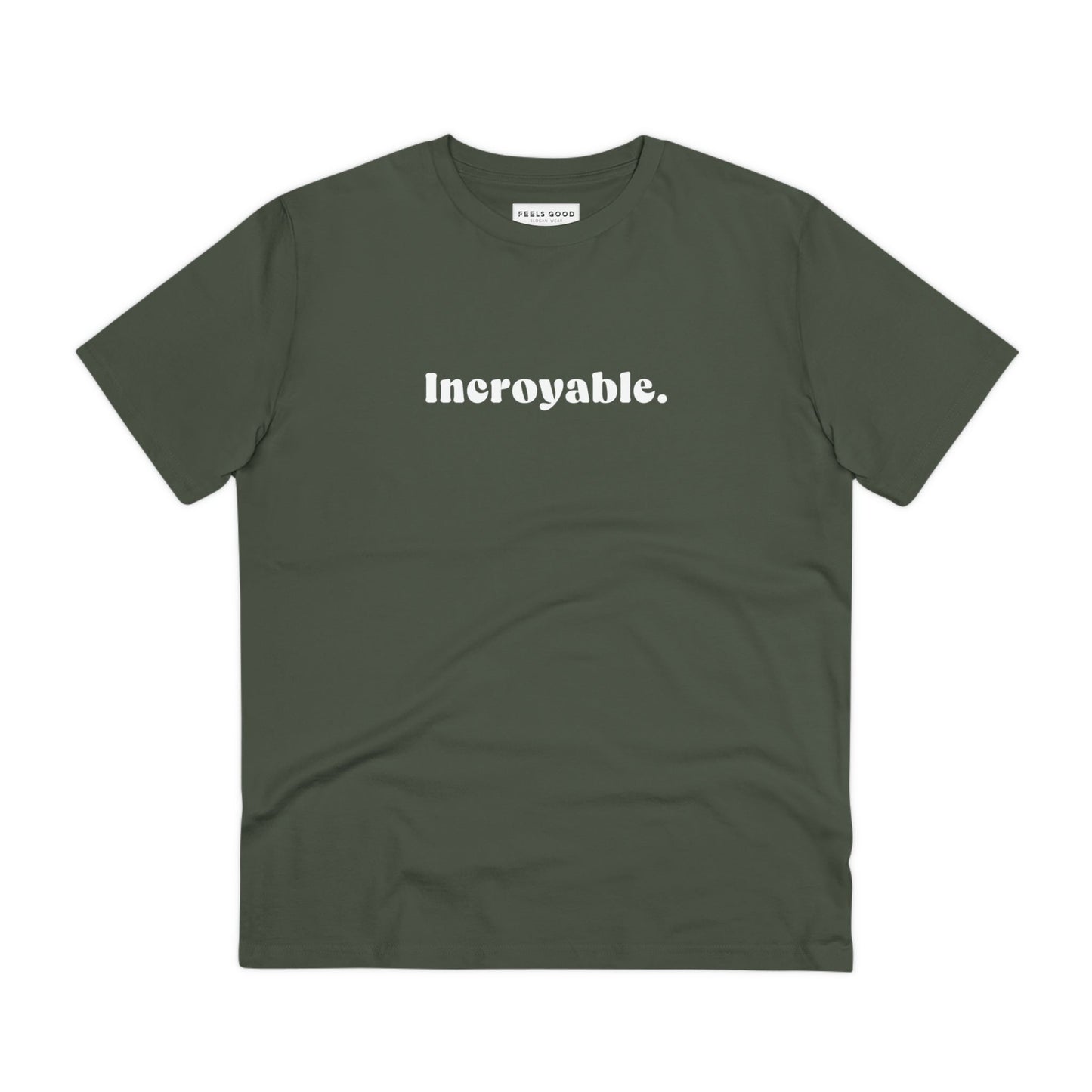 Eco-friendly French slogan T-shirts, like the Francophile 'Incredible' Organic T-shirt, are in style.