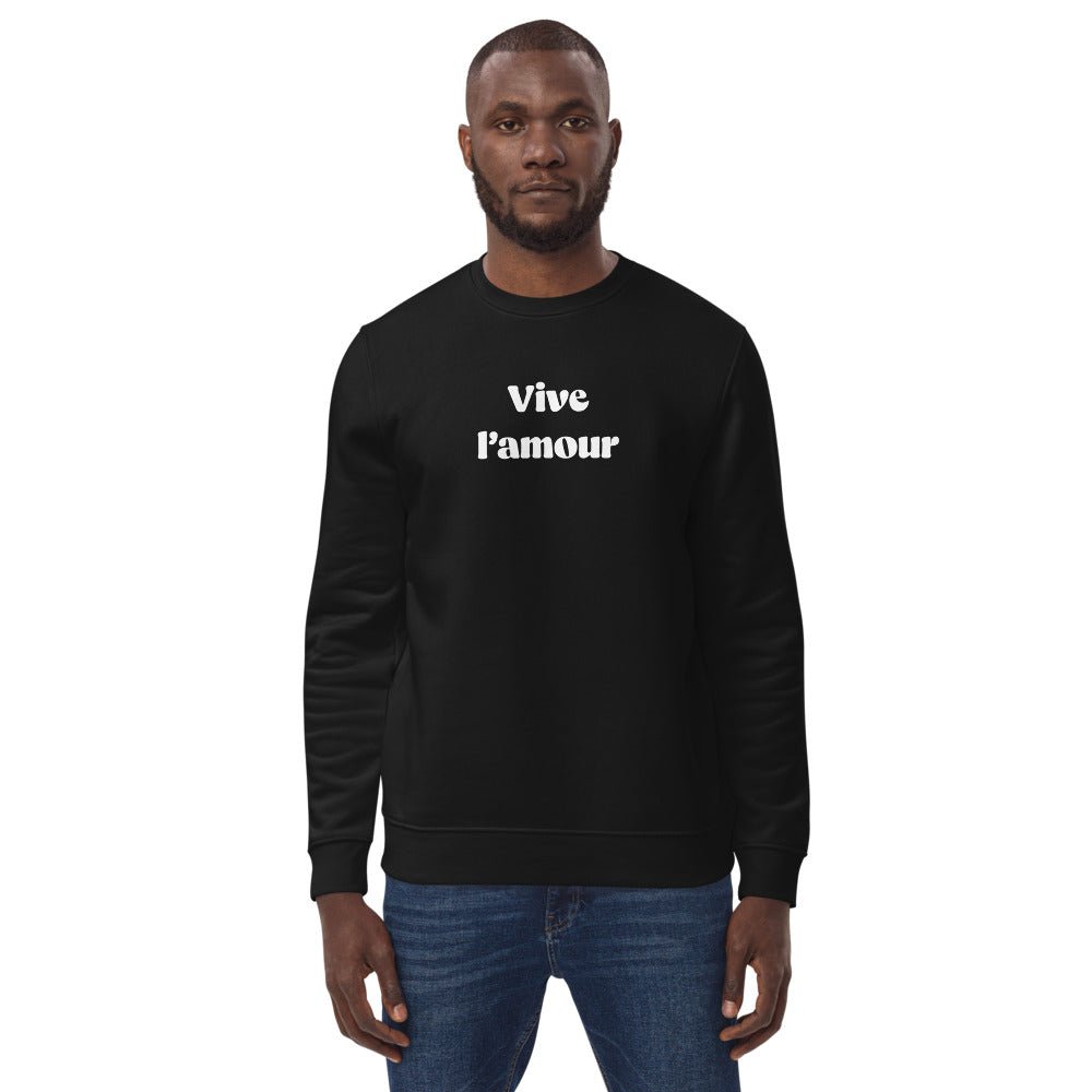 Paris jumper: 'Long Live Life' organic cotton sweatshirt.
