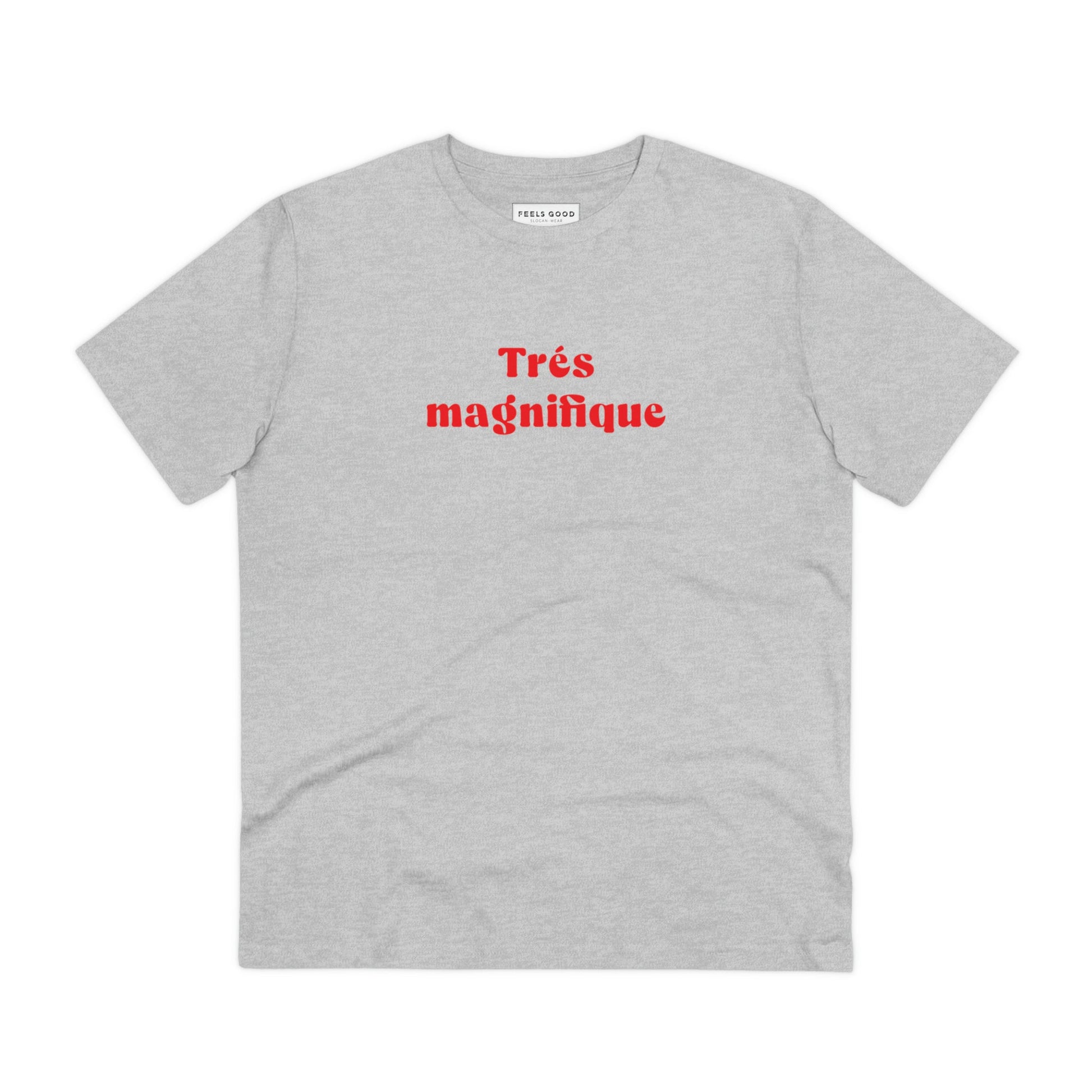 Classic Francophile fashion piece – 'Magnificent One' text design
