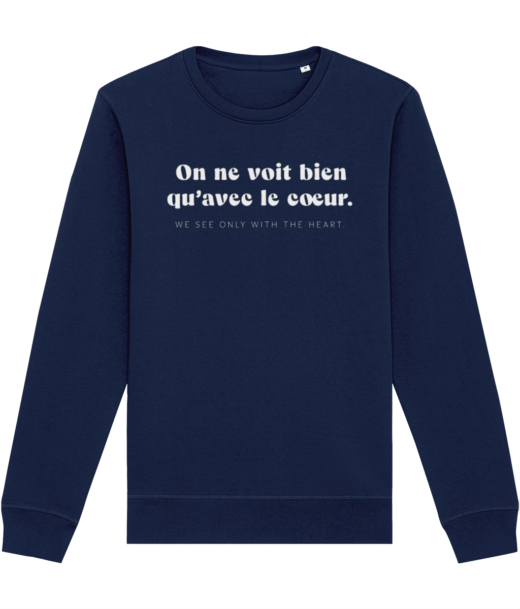 Francophile 'Seeing With The Heart' Organic Cotton Sweatshirt - French Gift