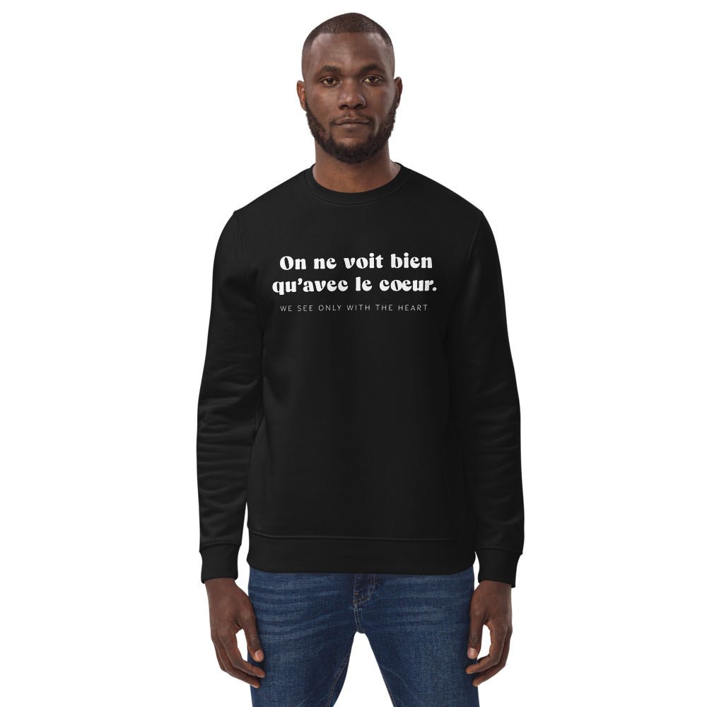 Francophile 'Seeing With The Heart' Organic Cotton Sweatshirt - French Gift