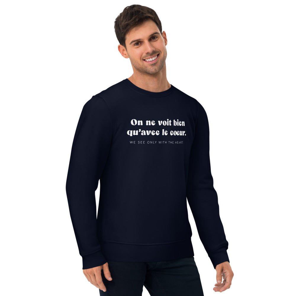 Francophile 'Seeing With The Heart' Organic Cotton Sweatshirt - French Gift
