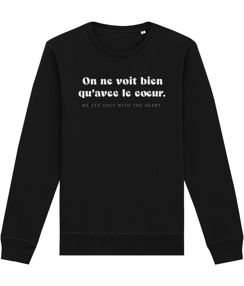 Francophile 'Seeing With The Heart' Organic Cotton Sweatshirt - French Gift
