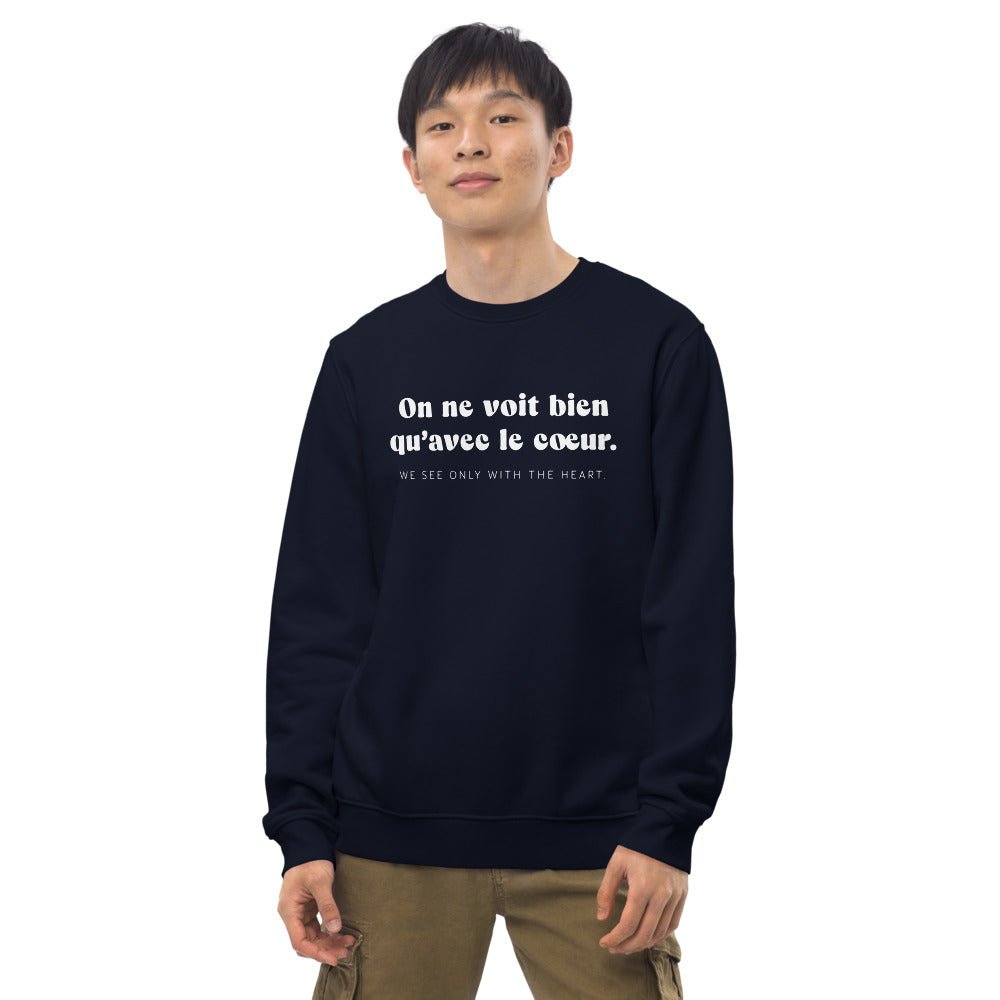 Francophile 'Seeing With The Heart' Organic Cotton Sweatshirt - French Gift
