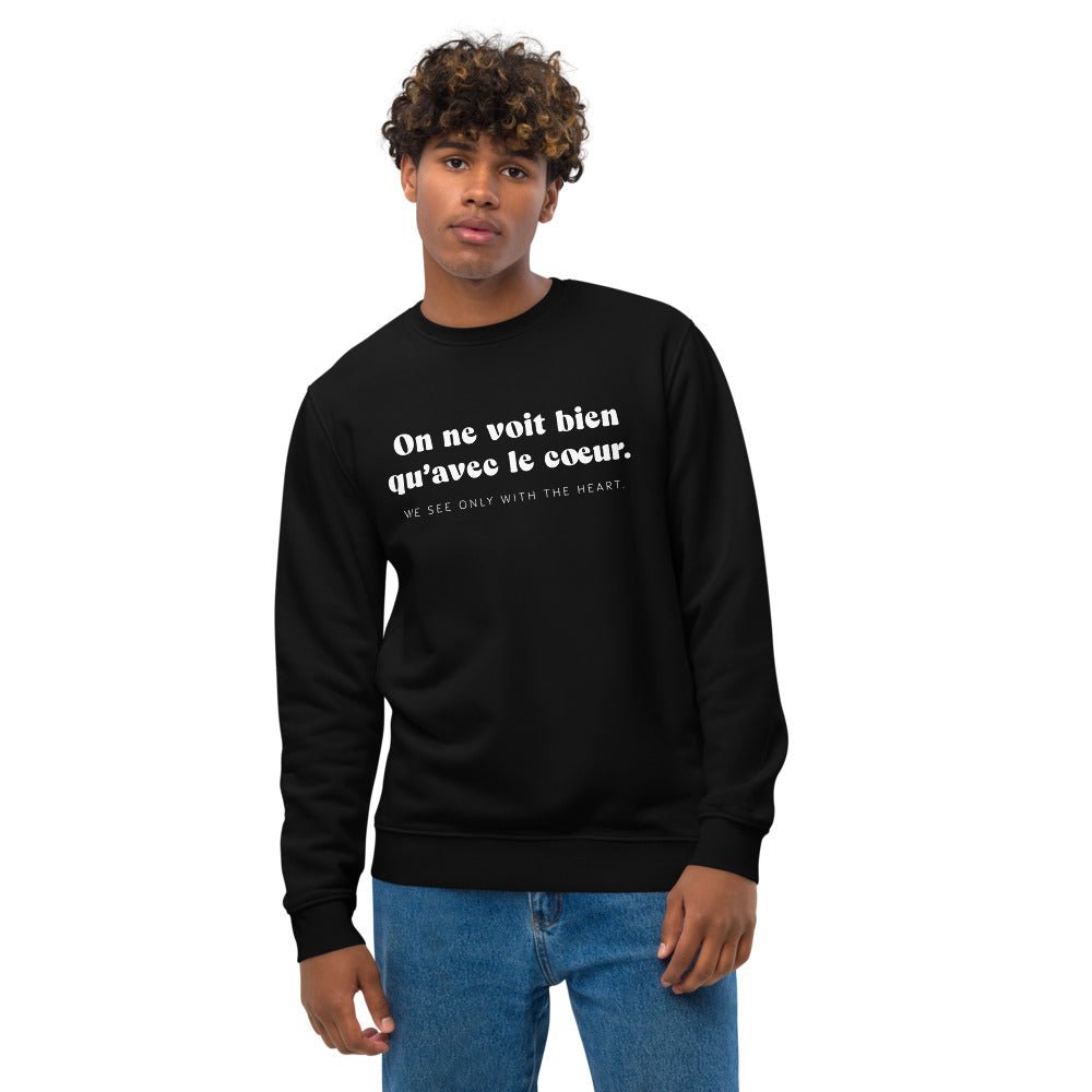 Francophile 'Seeing With The Heart' Organic Cotton Sweatshirt - French Gift