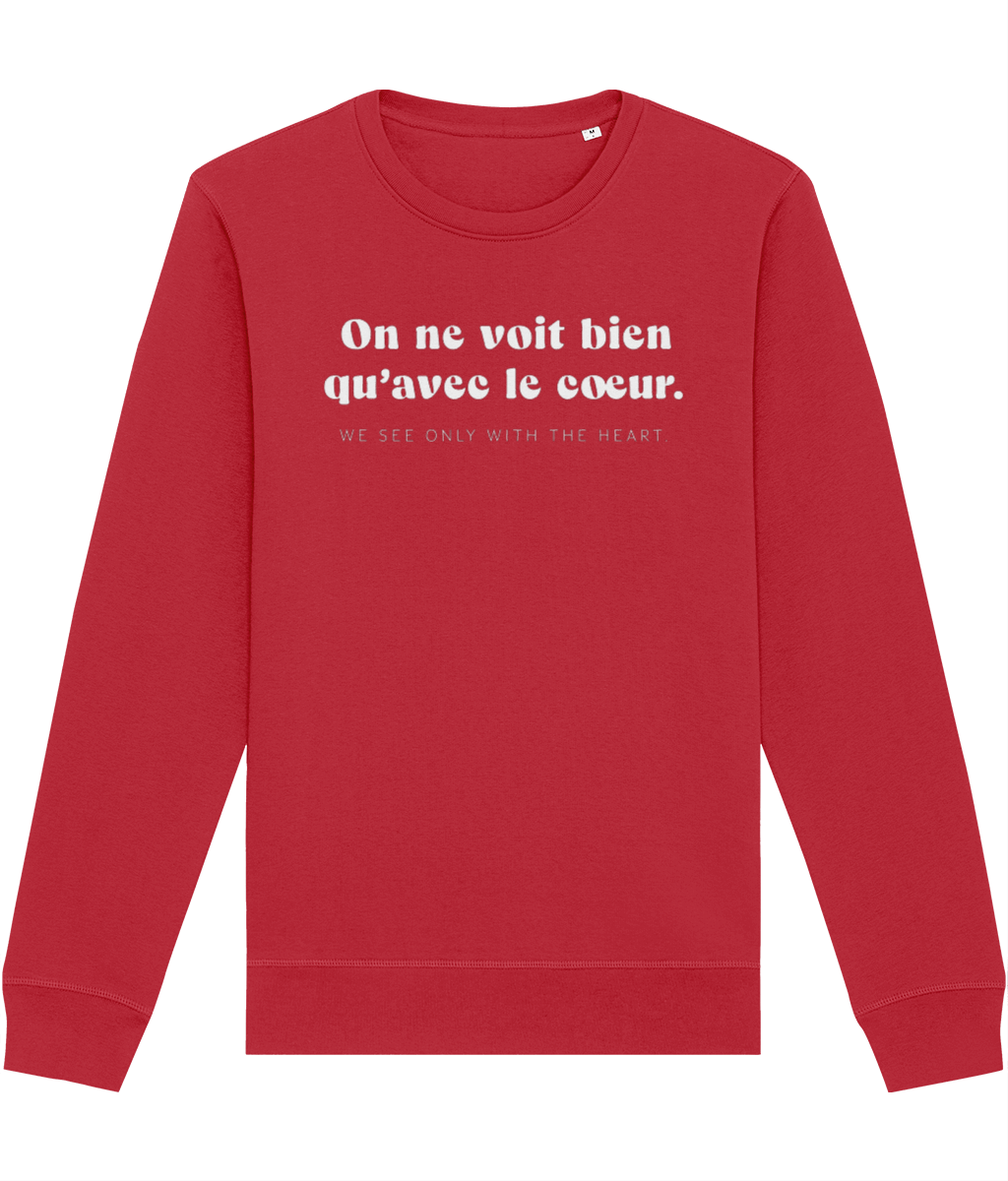 Francophile 'Seeing With The Heart' Organic Cotton Sweatshirt - French Gift