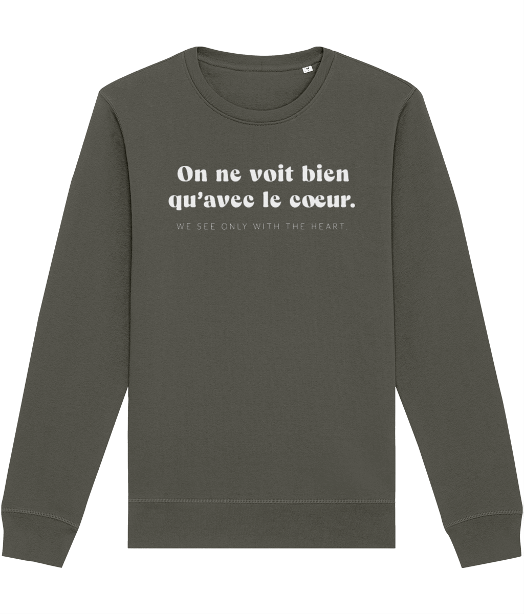 Francophile 'Seeing With The Heart' Organic Cotton Sweatshirt - French Gift