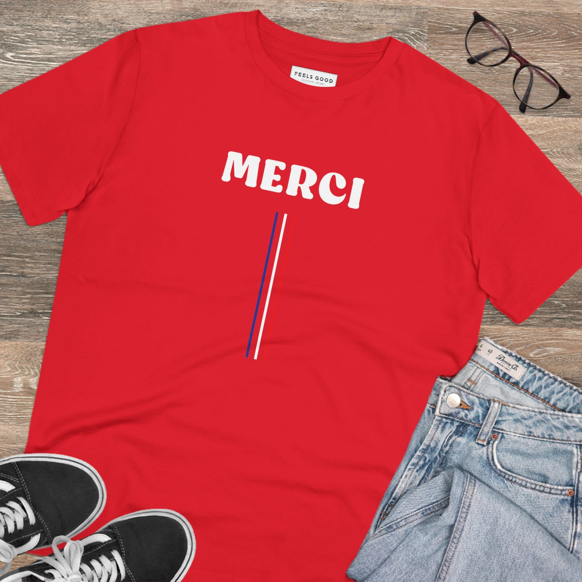 Francophile 'Thank You' Organic Cotton T-shirt - Francophile Tshirt