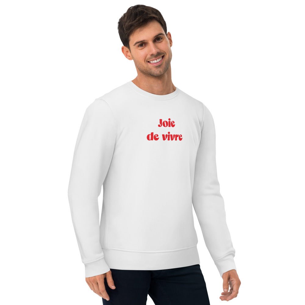 'The Joy Of Life' French sweatshirt, organic cotton.
