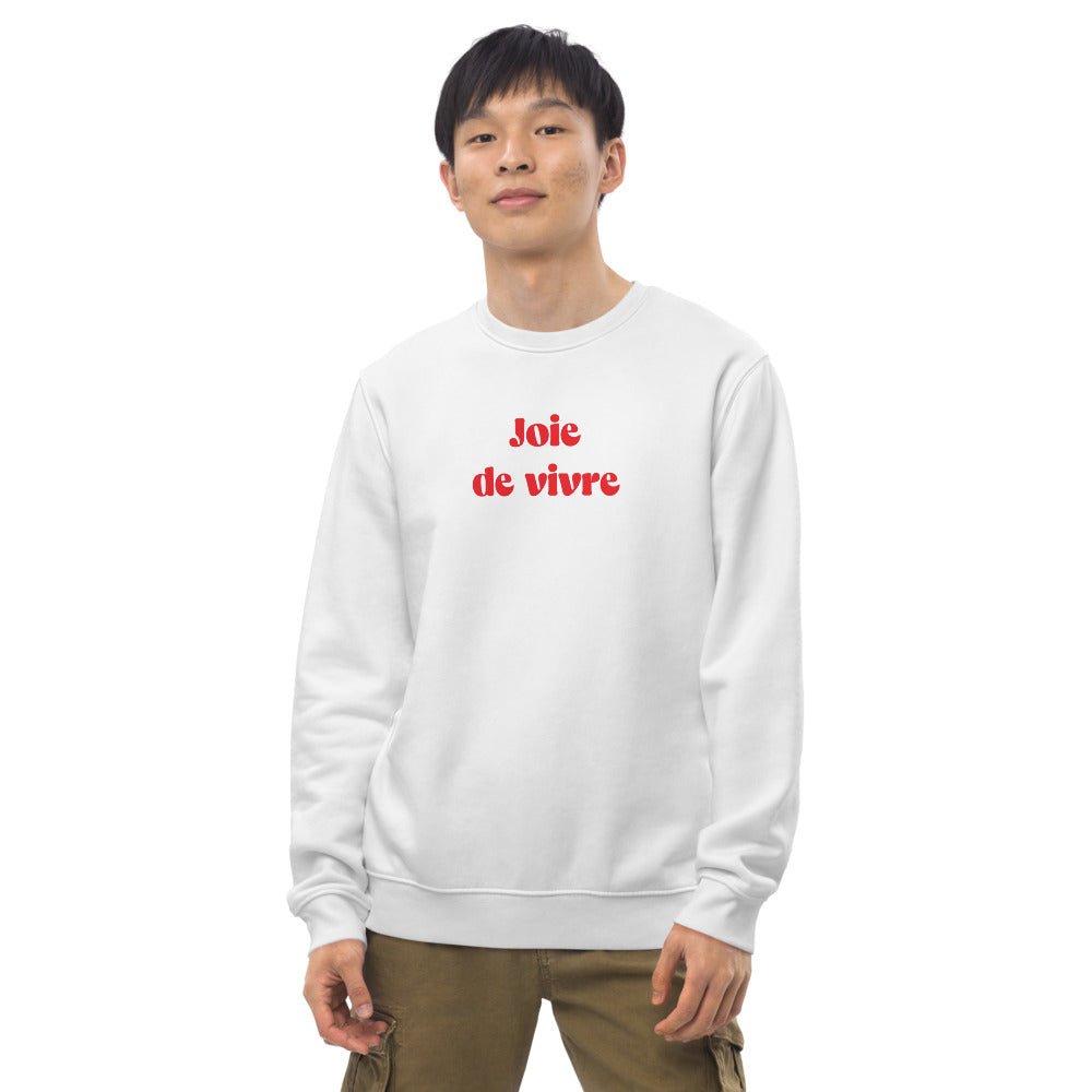 Paris jumper: 'The Joy Of Life' organic cotton sweatshirt.
