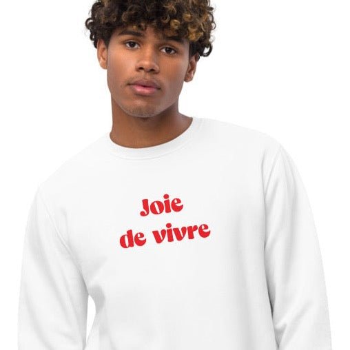 Francophile 'The Joy Of Life' organic cotton sweatshirt.
