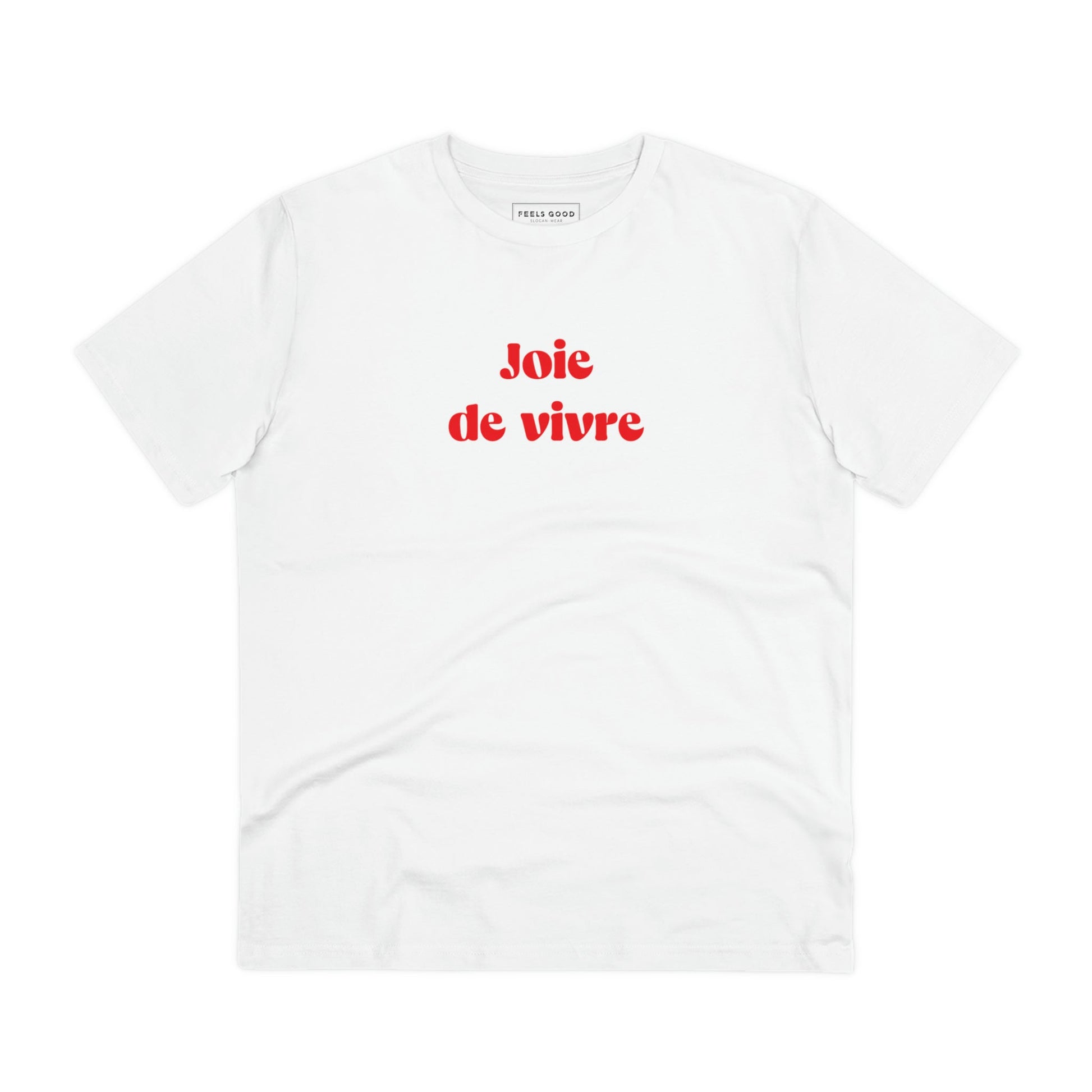 Francophile 'The Joy Of Life' Organic Cotton T-shirt – quotes in french t shirt

