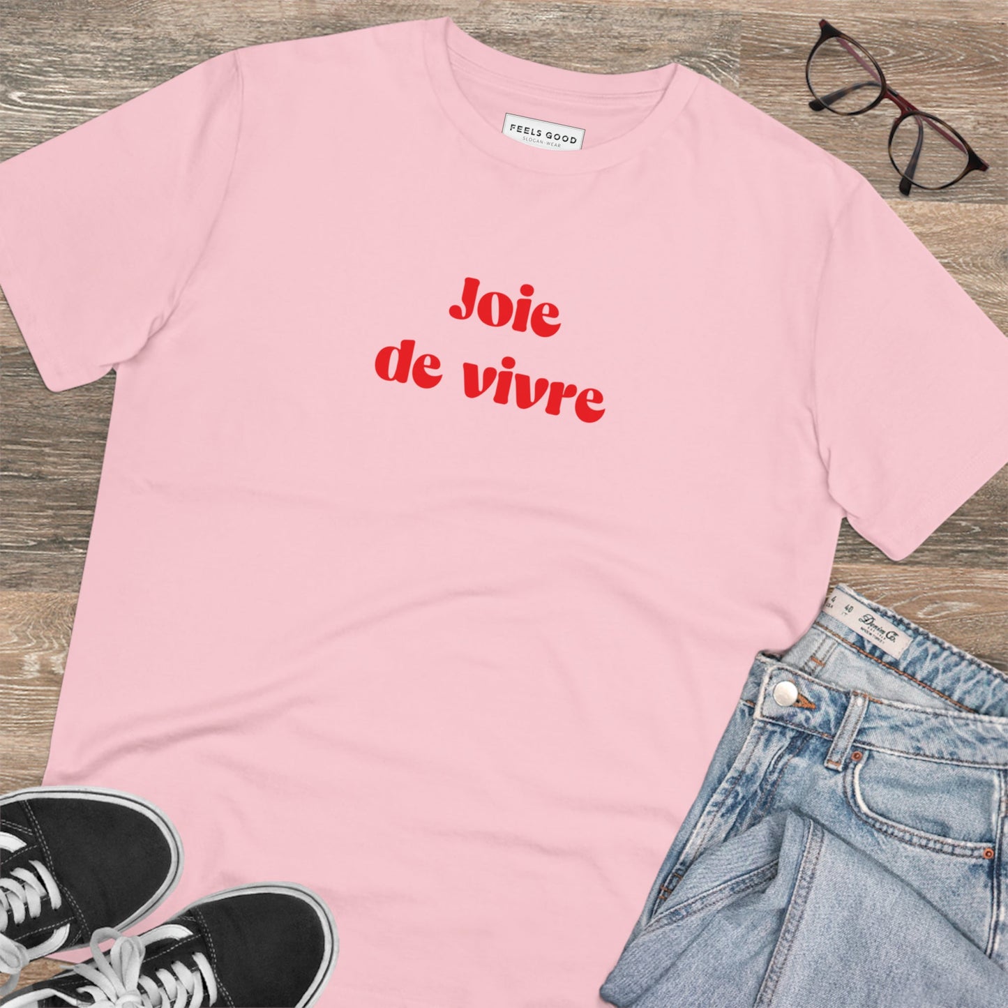 Francophile 'The Joy Of Life' Organic Cotton T-shirt – stylish t shirts in french


