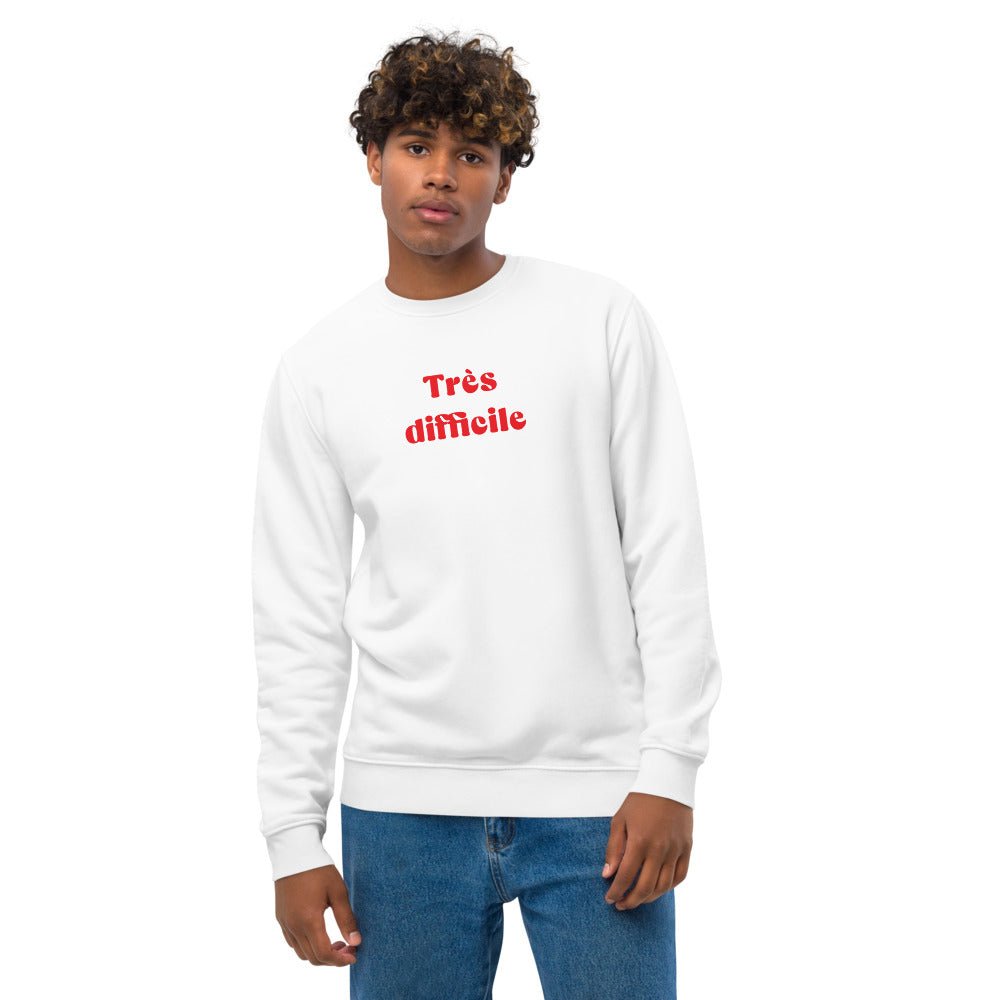 'Very Difficult' French sweatshirt, organic cotton.   
