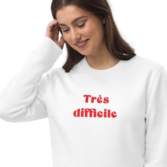 Francophile 'Very Difficult' organic cotton sweatshirt.
