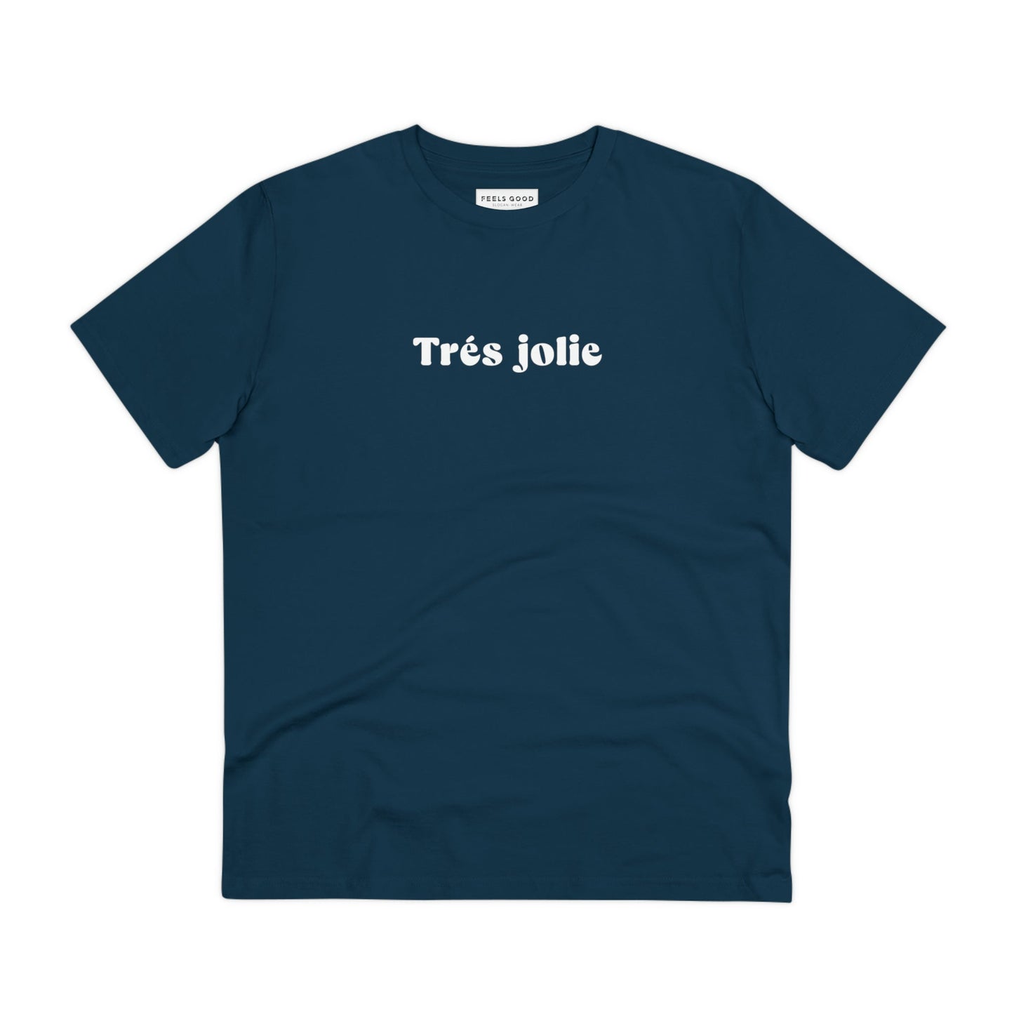 Eco-friendly Francophile t-shirt in sustainable organic cotton.

