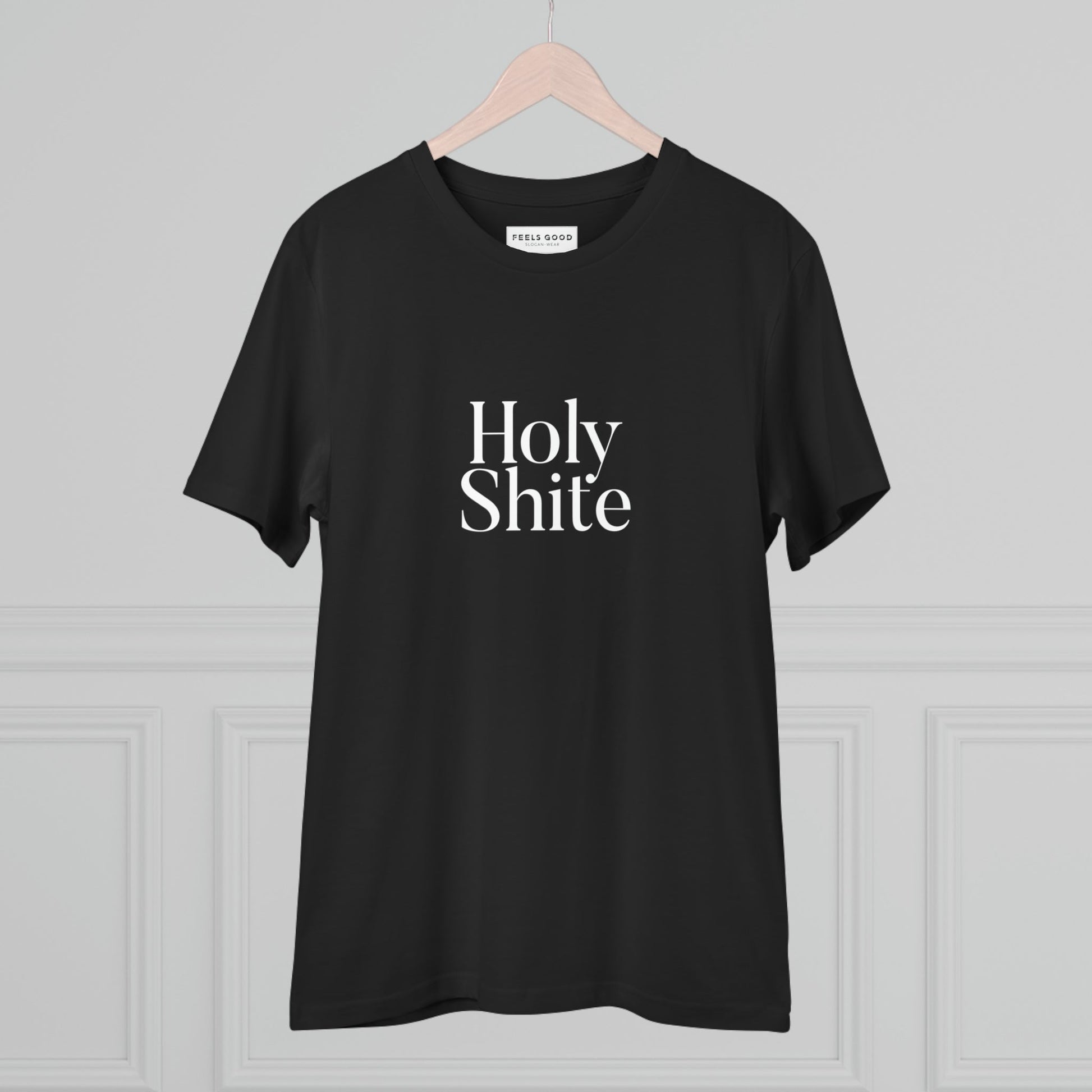 A must-have Scottish words and phrases tee: Glaswegian Slang 'Holy Shite' organic cotton t-shirt.